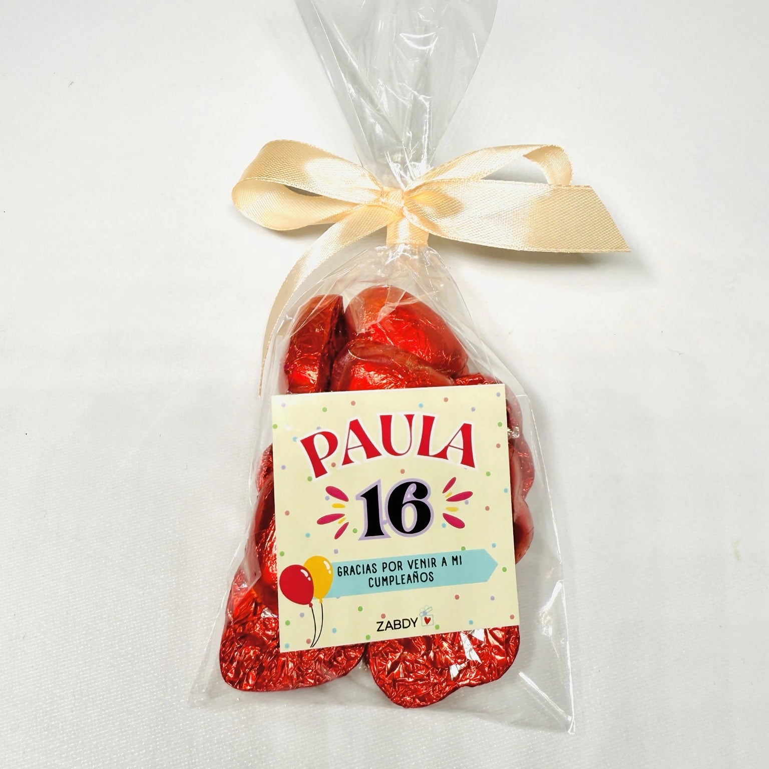 Bolsa de Bombones de Chocolate en Forma de Corazón Cumple