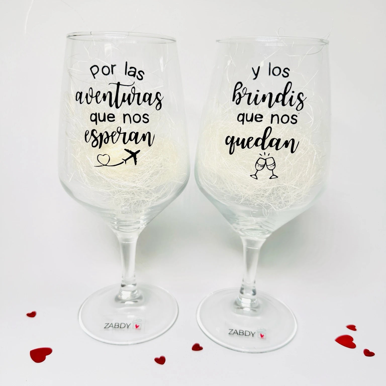 Copas De Vino Dúo Por Las Aventuras Y Los Brindis Que Nos Esperan