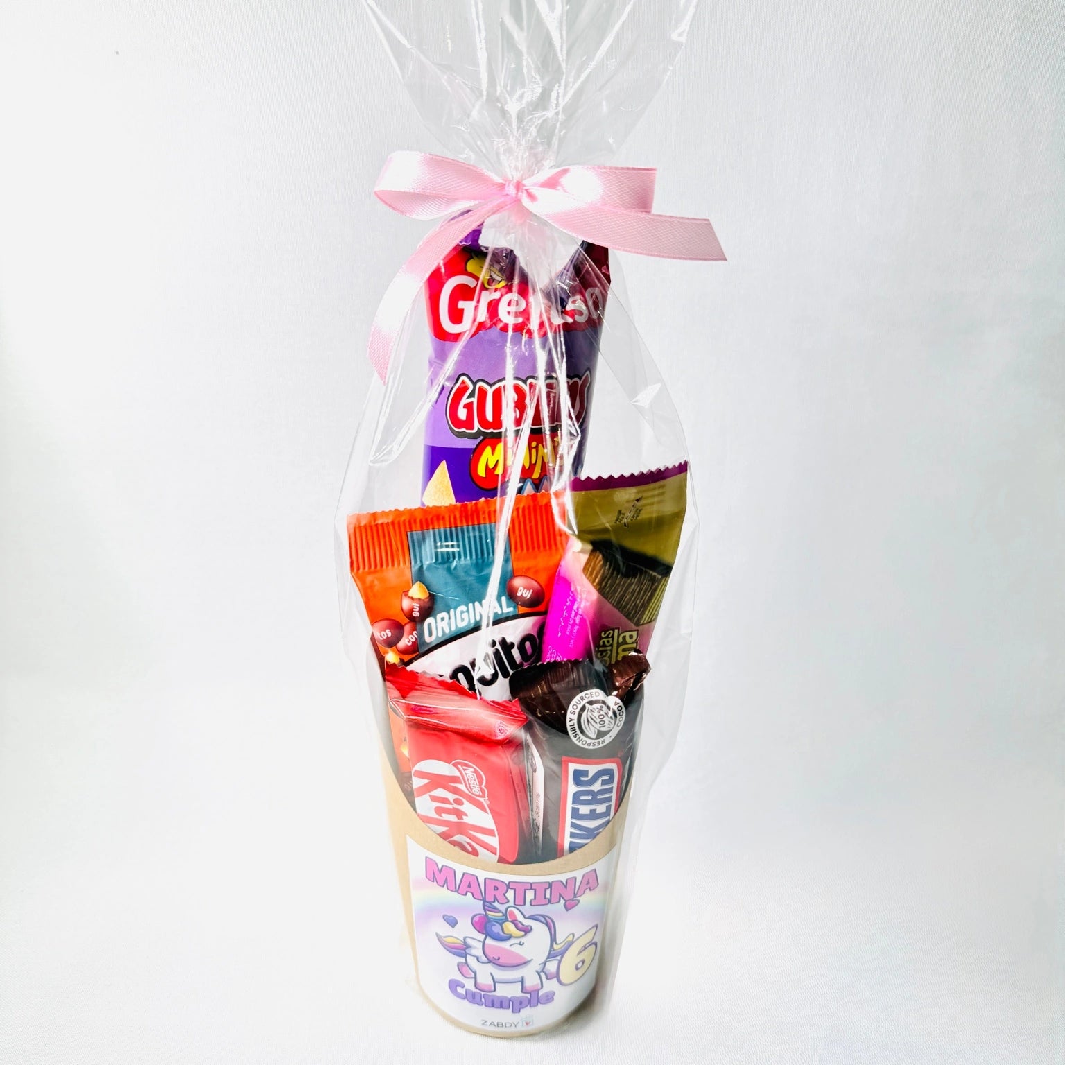 Vaso dulce personalizado para cumpleaños