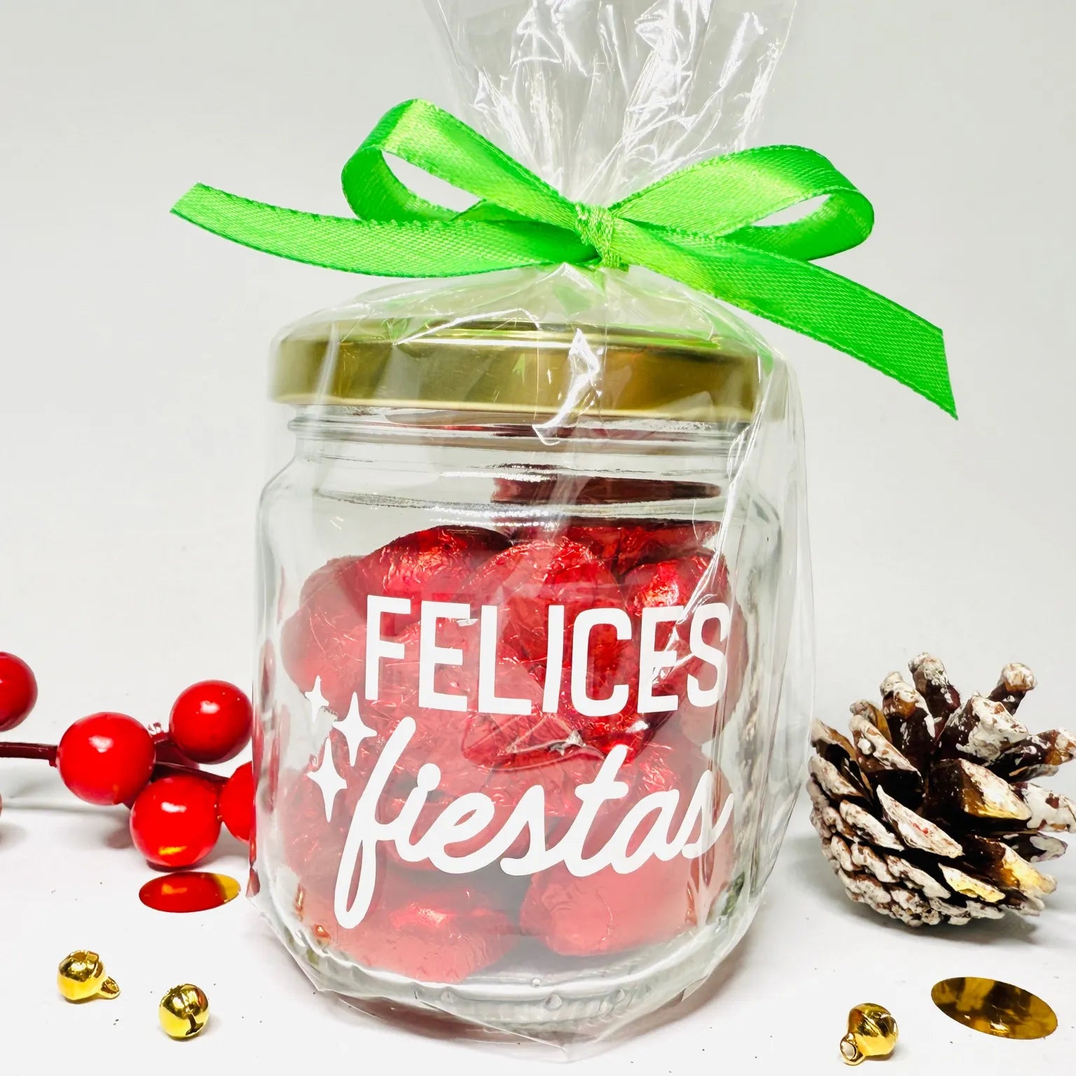 Bote de Bombones “Felices Fiestas”