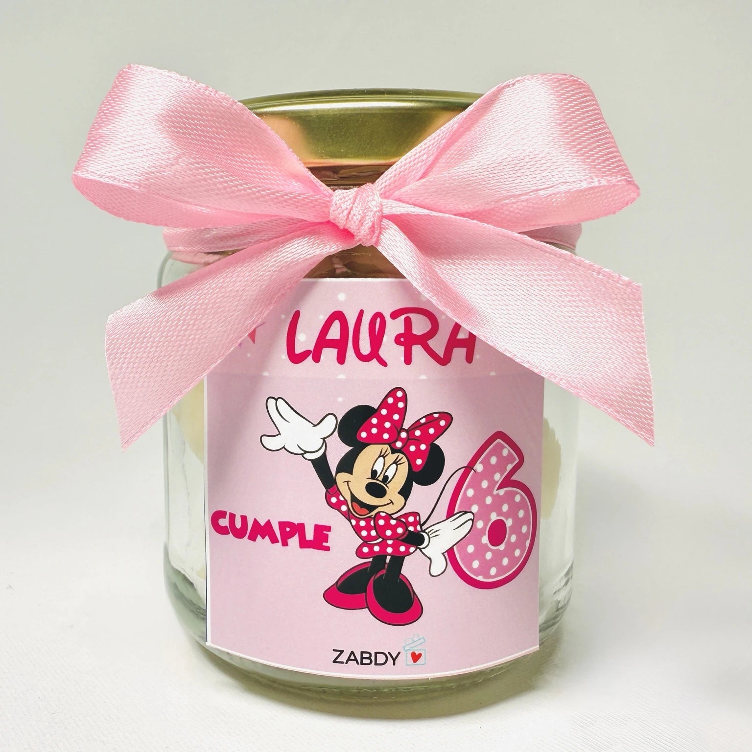 Bote de Gominolas y Nubes con Etiqueta Personalizada - Cumpleaños
