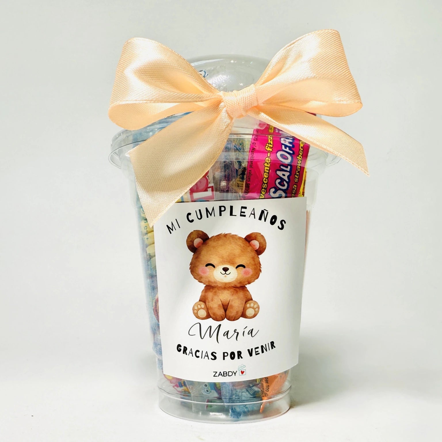 Vaso de Chucherías Variadas Cumpleaños