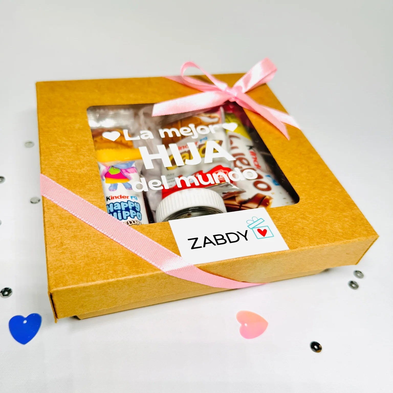 Caja Kraft con Ventana Personalizada – “La Mejor Hija del Mundo”