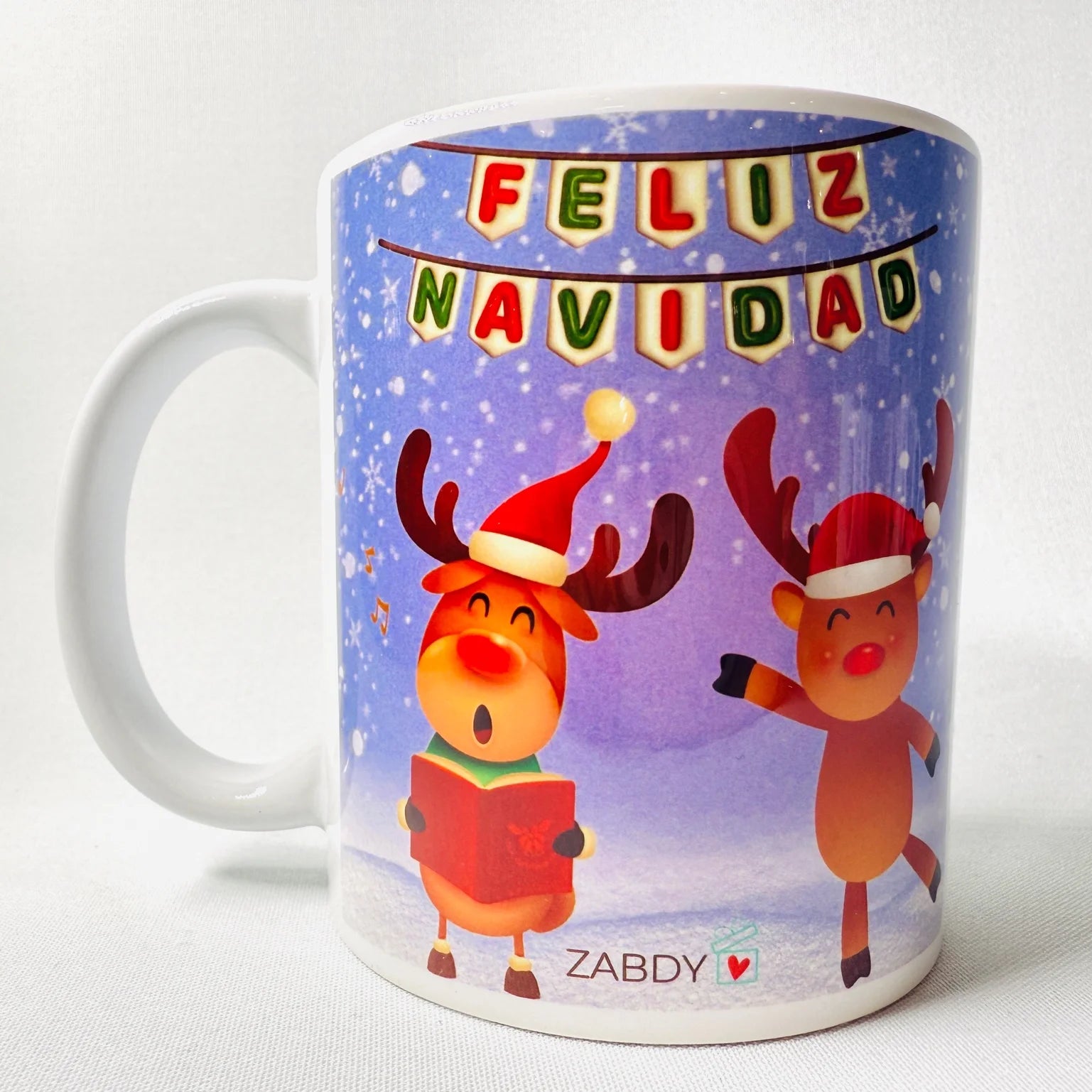 Taza “Feliz Navidad” – Renos Navideños