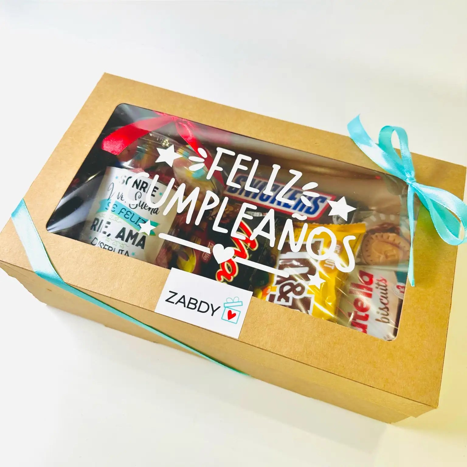 Caja Regalo “Sonríe y Disfruta” con Gominolas y Chocolates