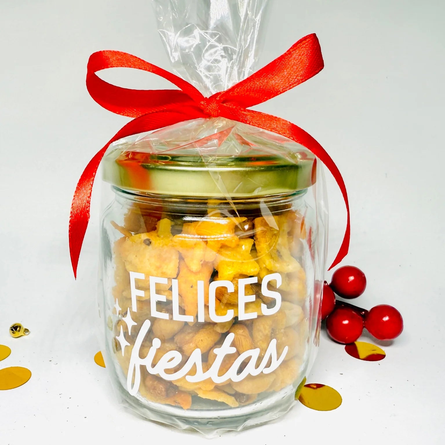 Bote de Cóctel de Frutos Secos “Felices Fiestas”