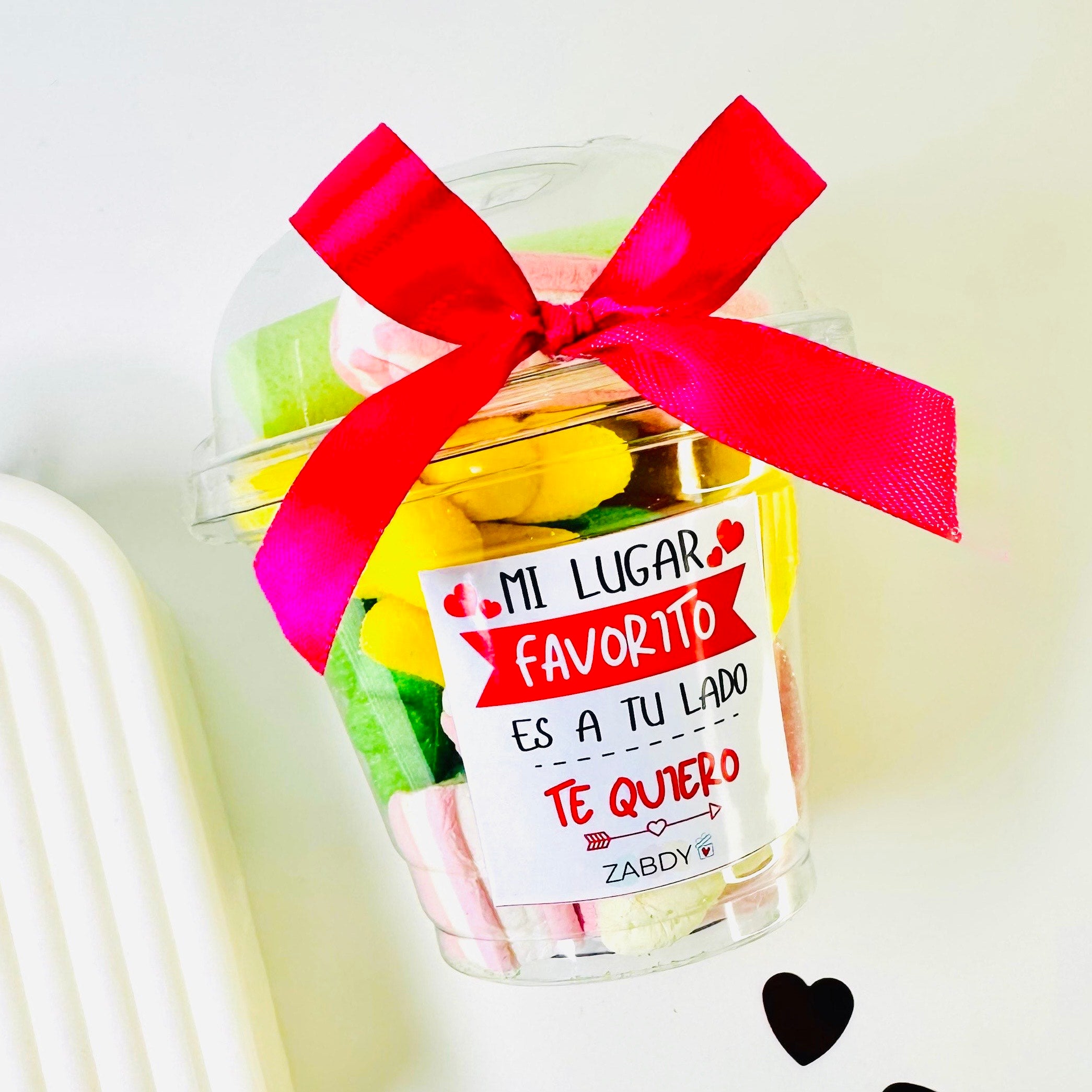 Vaso De Gominolas Pequeño Mi Lugar Favorito Es A Tu Lado