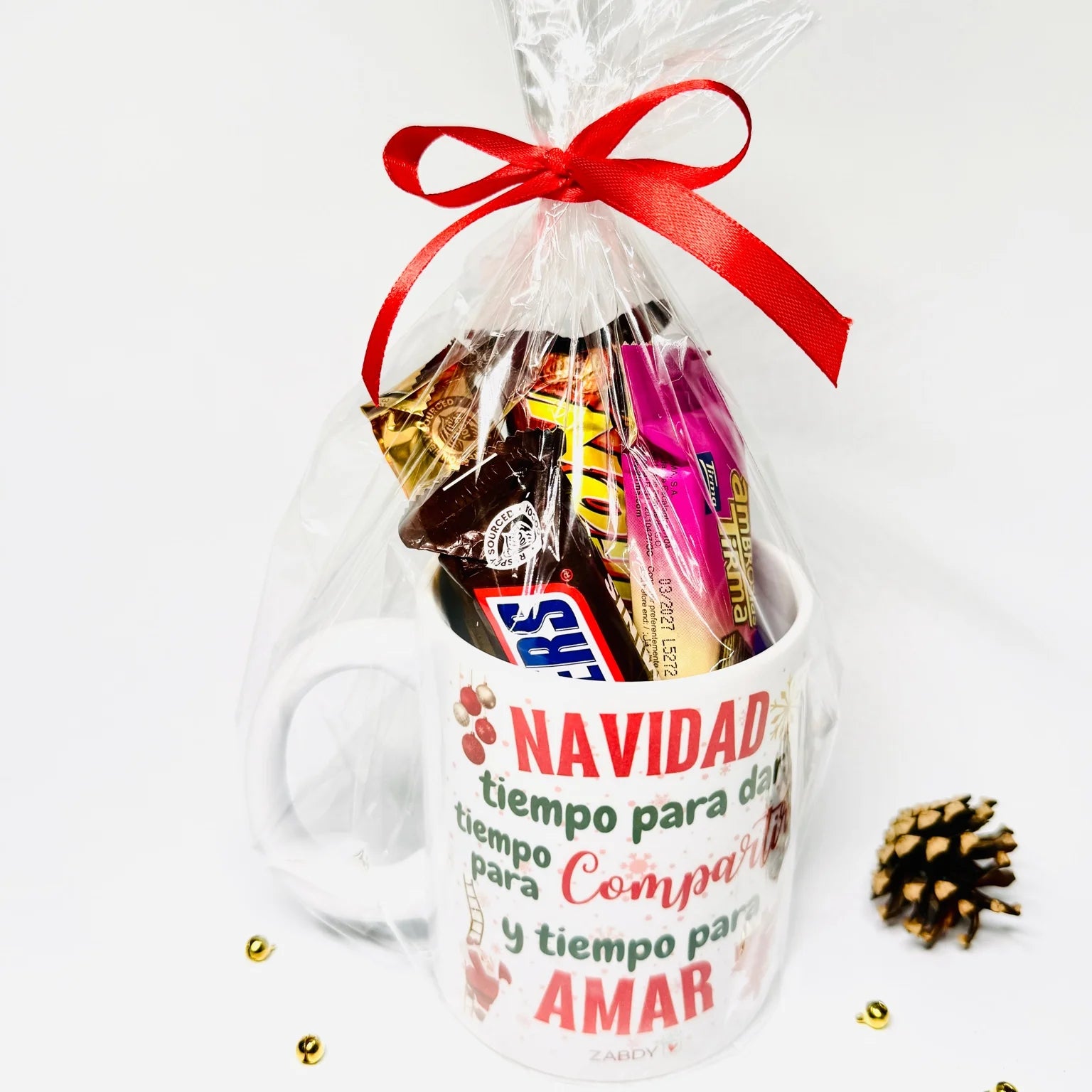 Taza Navideña con Chocolates – Regalo Dulce y Especial para Navidad