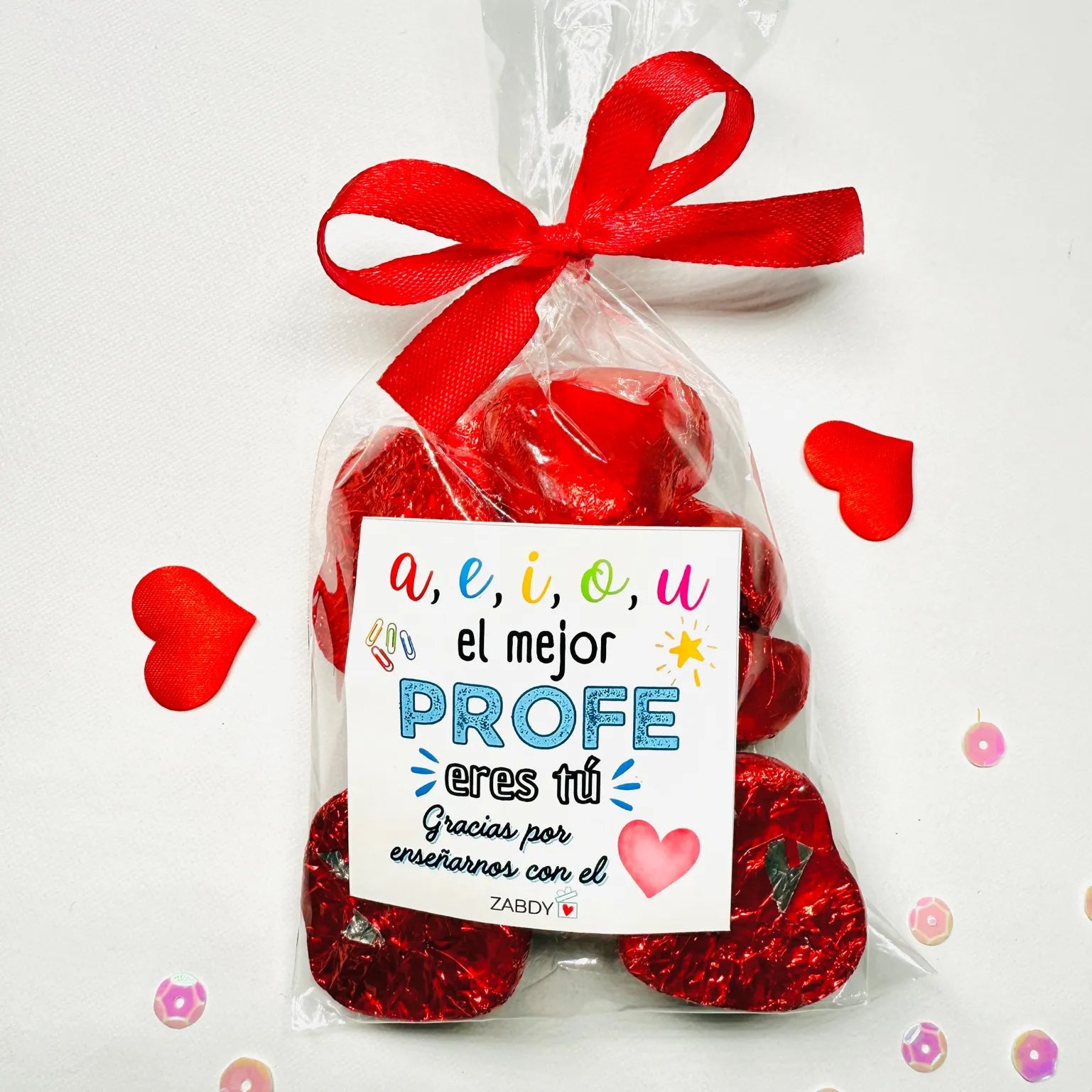 Bolsa de Bombones “El Mejor Profe” – Detalle Dulce para Agradecer