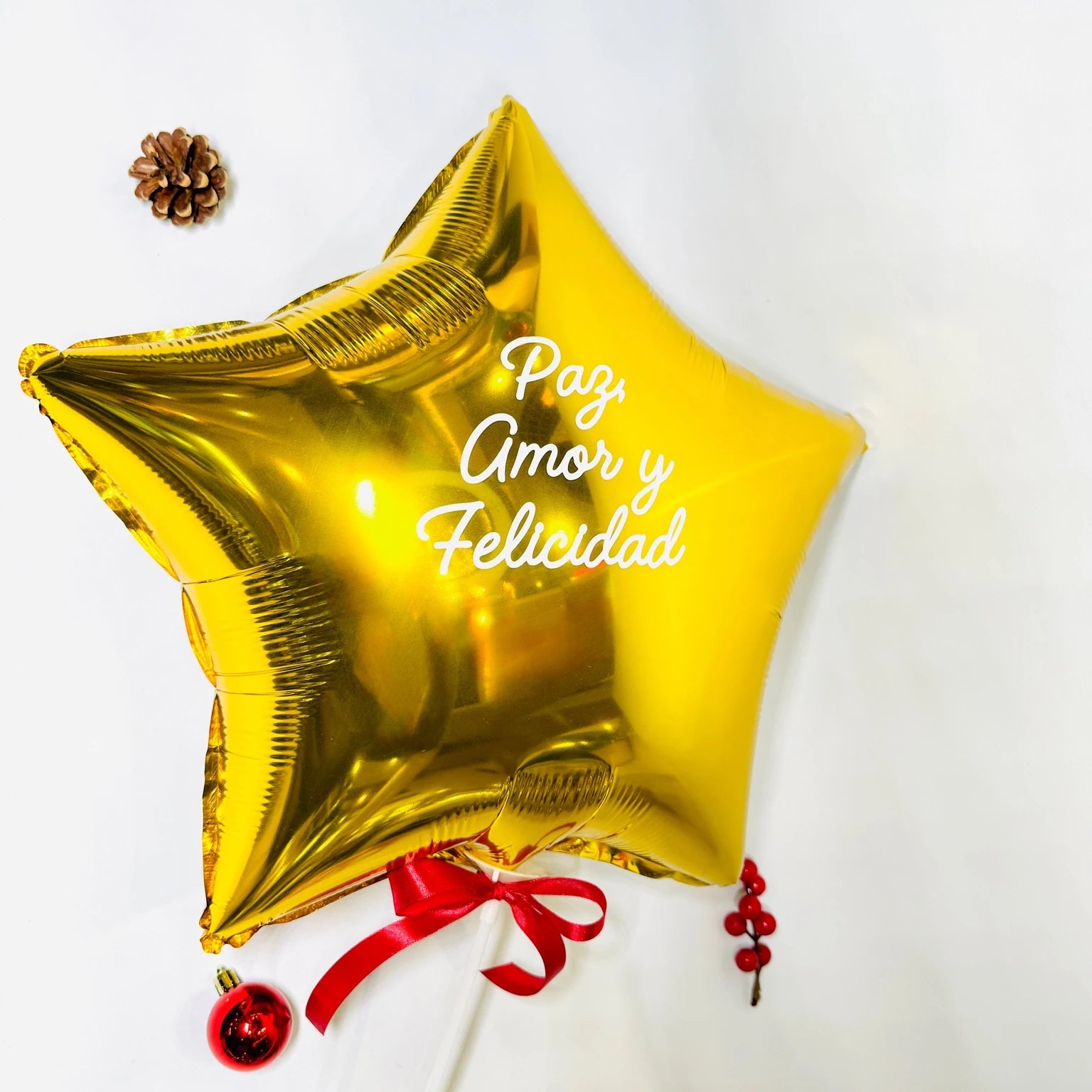 Globo Estrella “Paz, Amor y Felicidad”