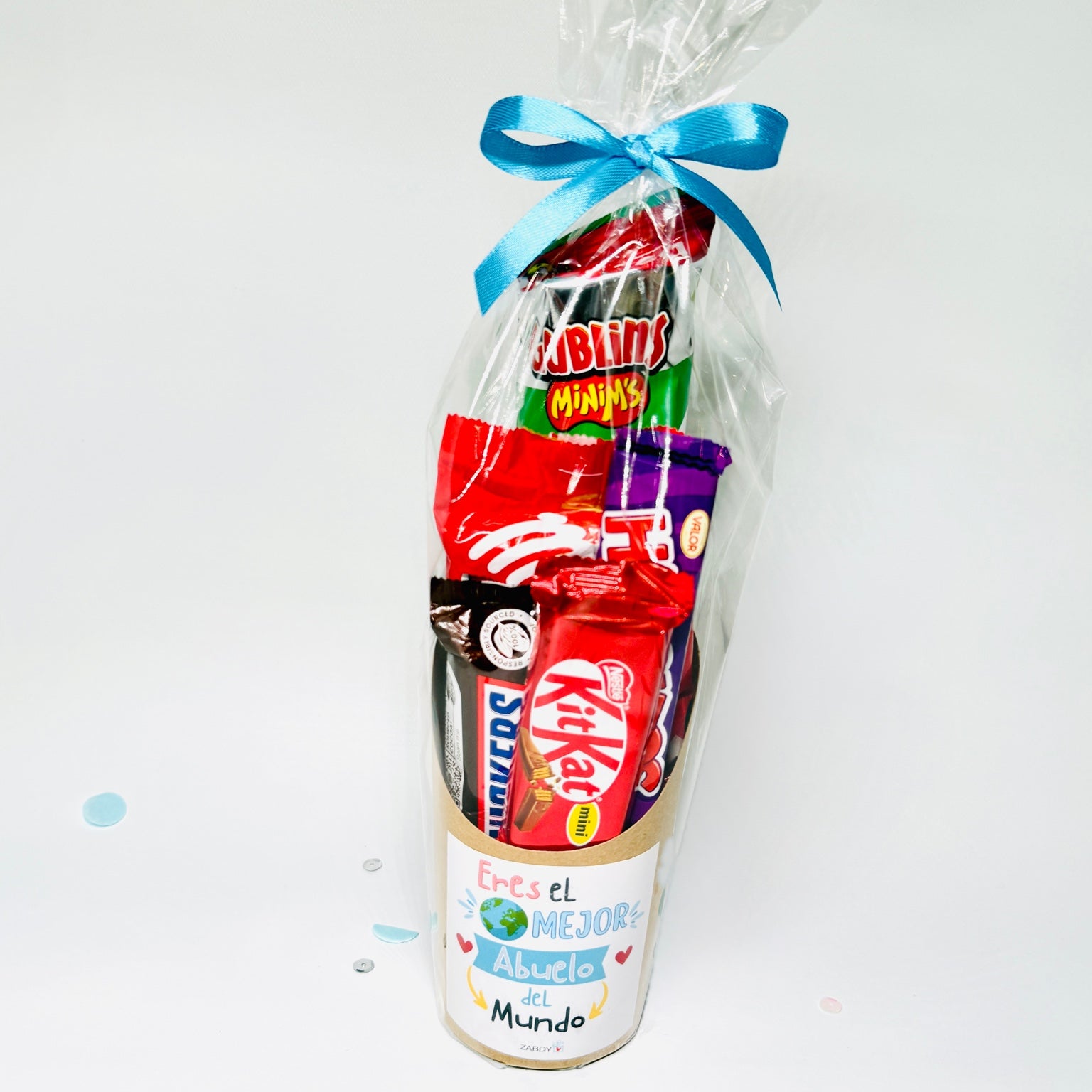 Composición En Vaso Kraft “El Mejor Abuelo Del Mundo”