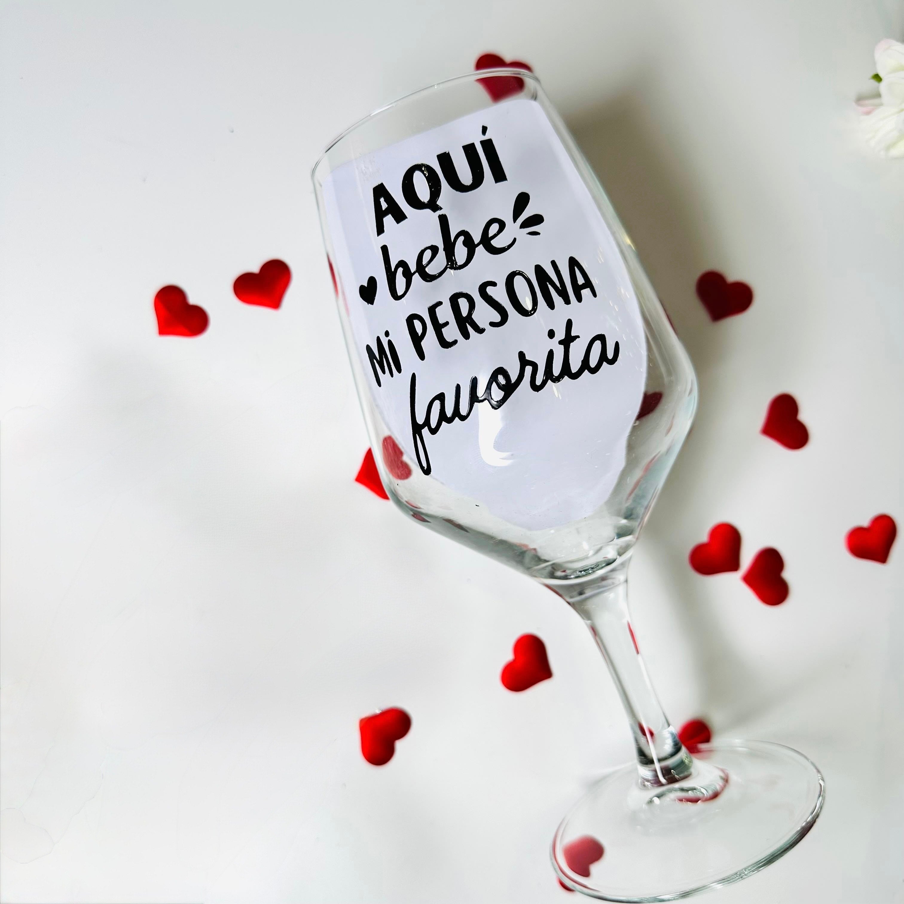 Copa De Vino Aquí Bebe Mi Persona Favorita