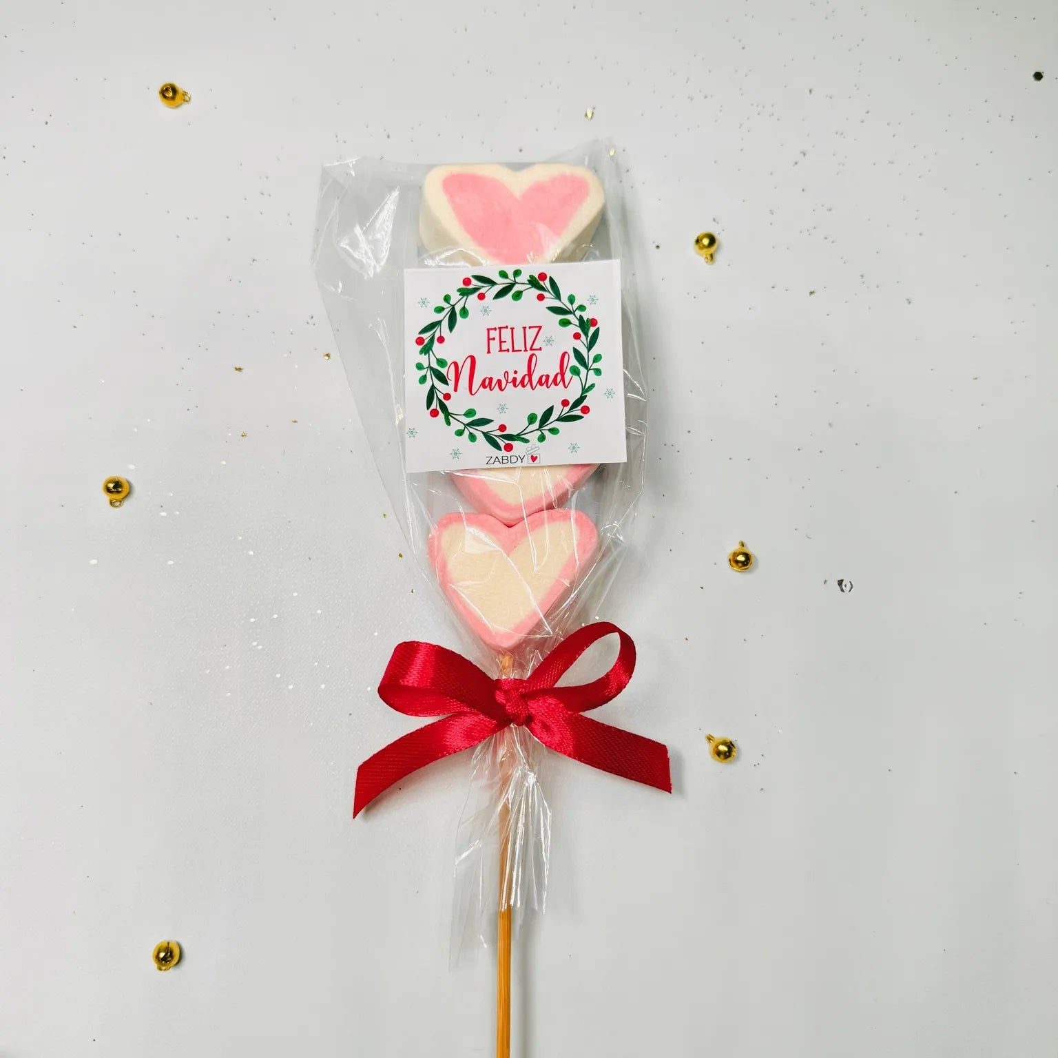 Brocheta de Nubes Corazones Navidad