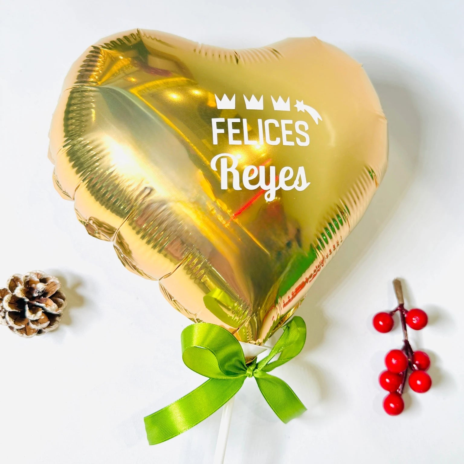 Globo Corazón "Felices Reyes"