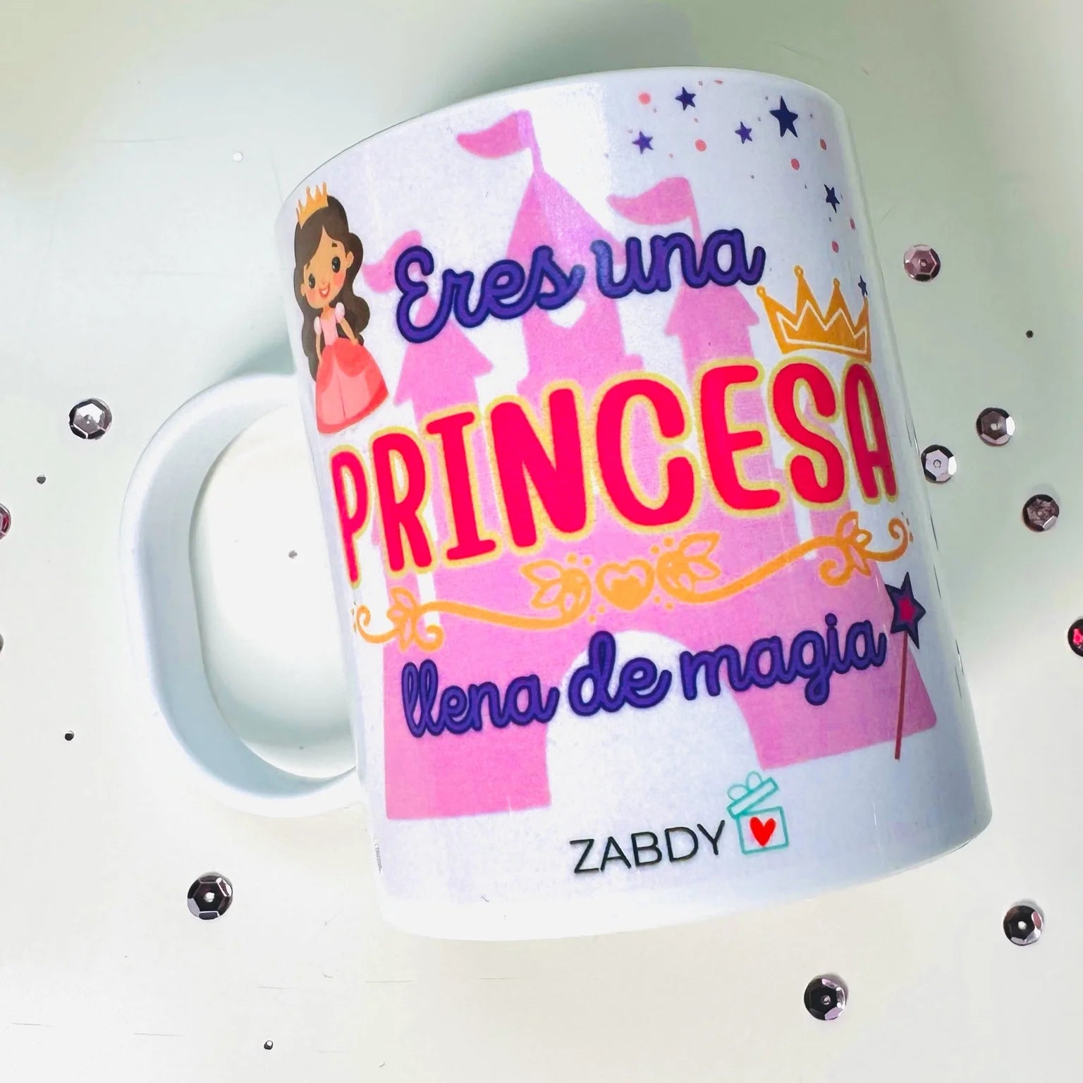 Taza Infantil Para Niña Eres Una Princesa Llena de Magia