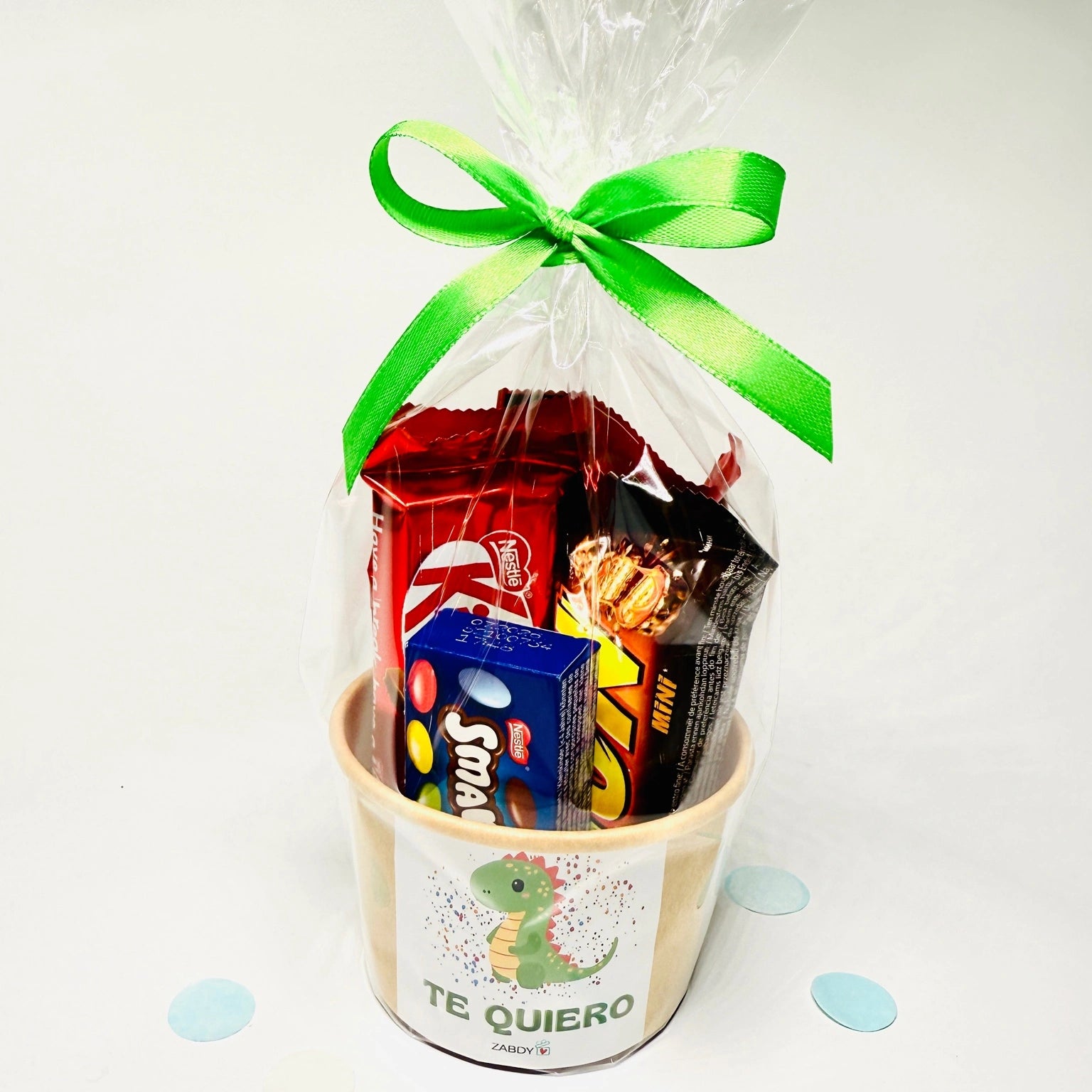 Mini Tarro “Te Quiero” Dinosaurio Con Chocolates