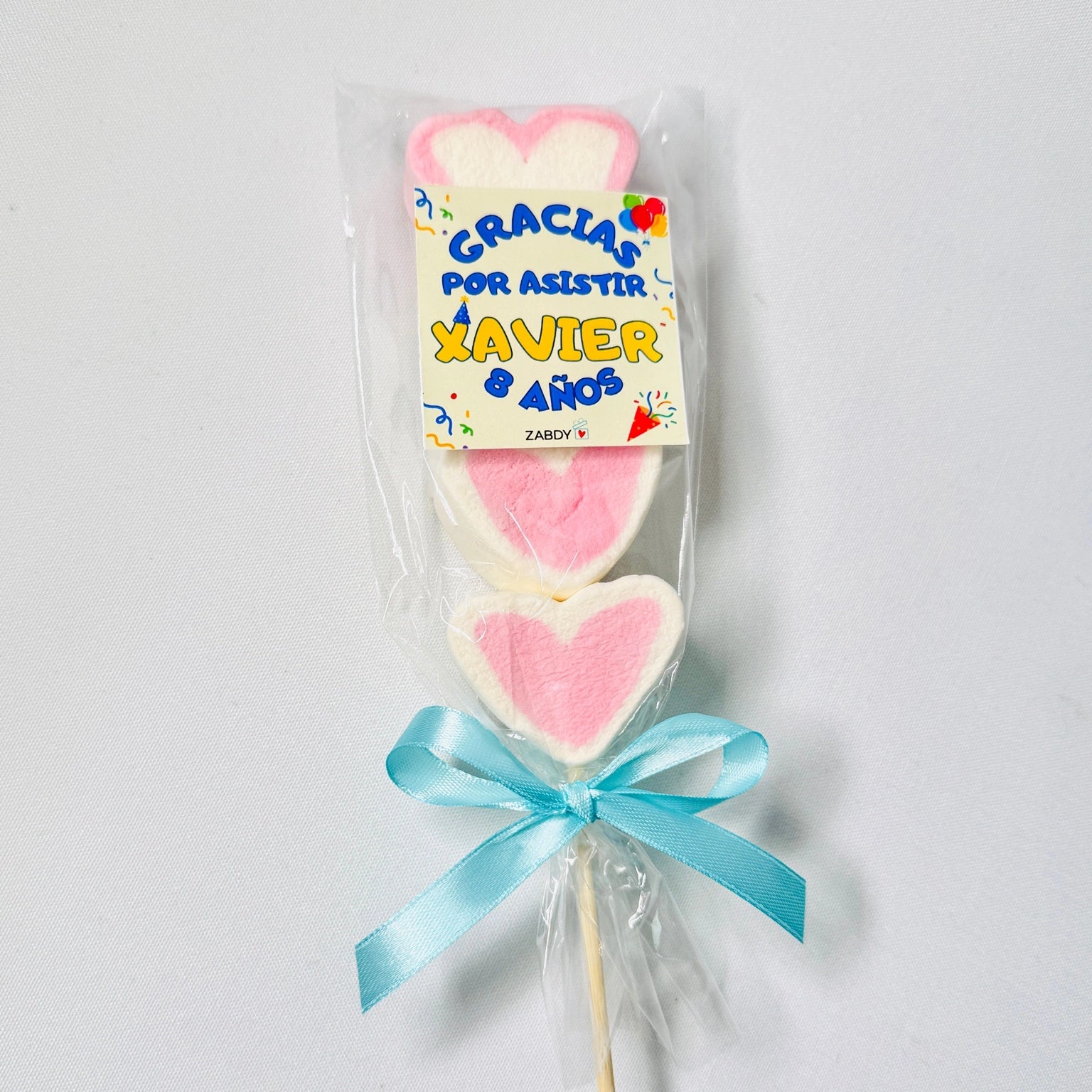 Brocheta de Gominolas y Nubes Personalizada para Cumpleaños