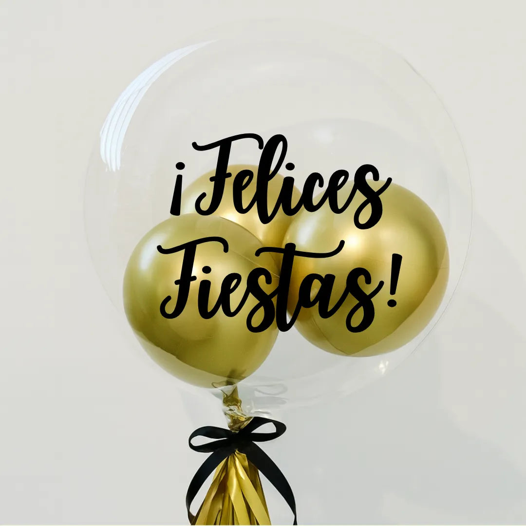 Globo Burbuja  “¡Felices Fiestas!”