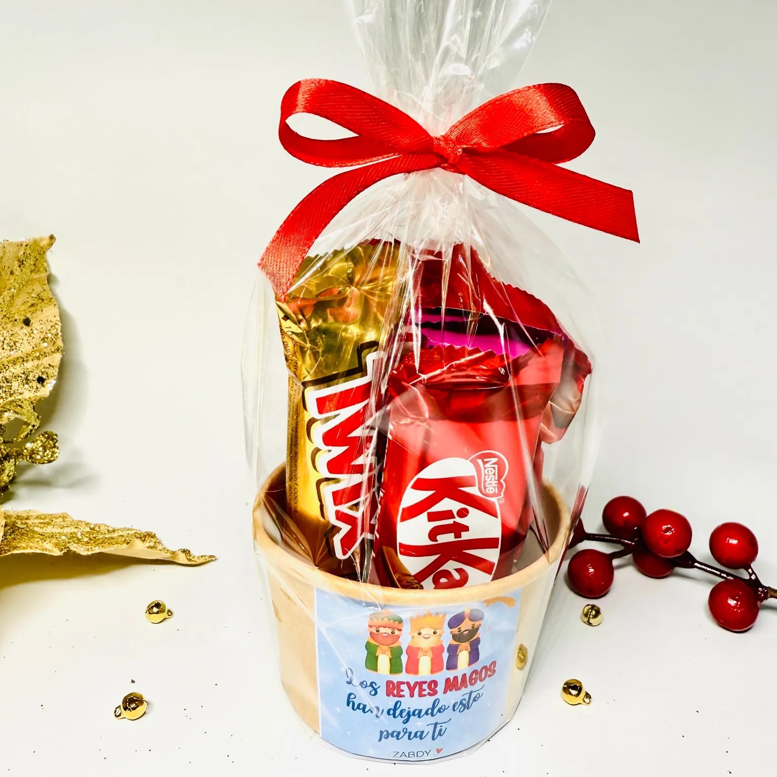 Tarro Kraft Mini Reyes Magos con Chocolates