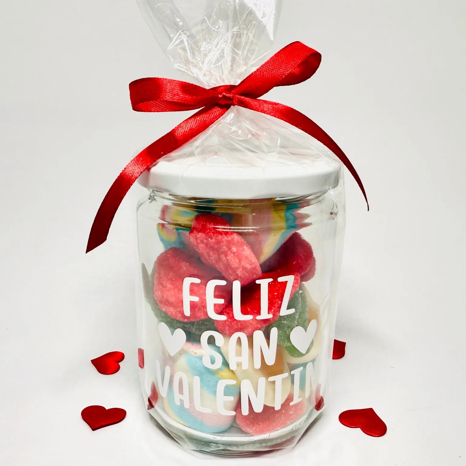 Bote Dulce San Valentín Con Gominolas Y Nubes