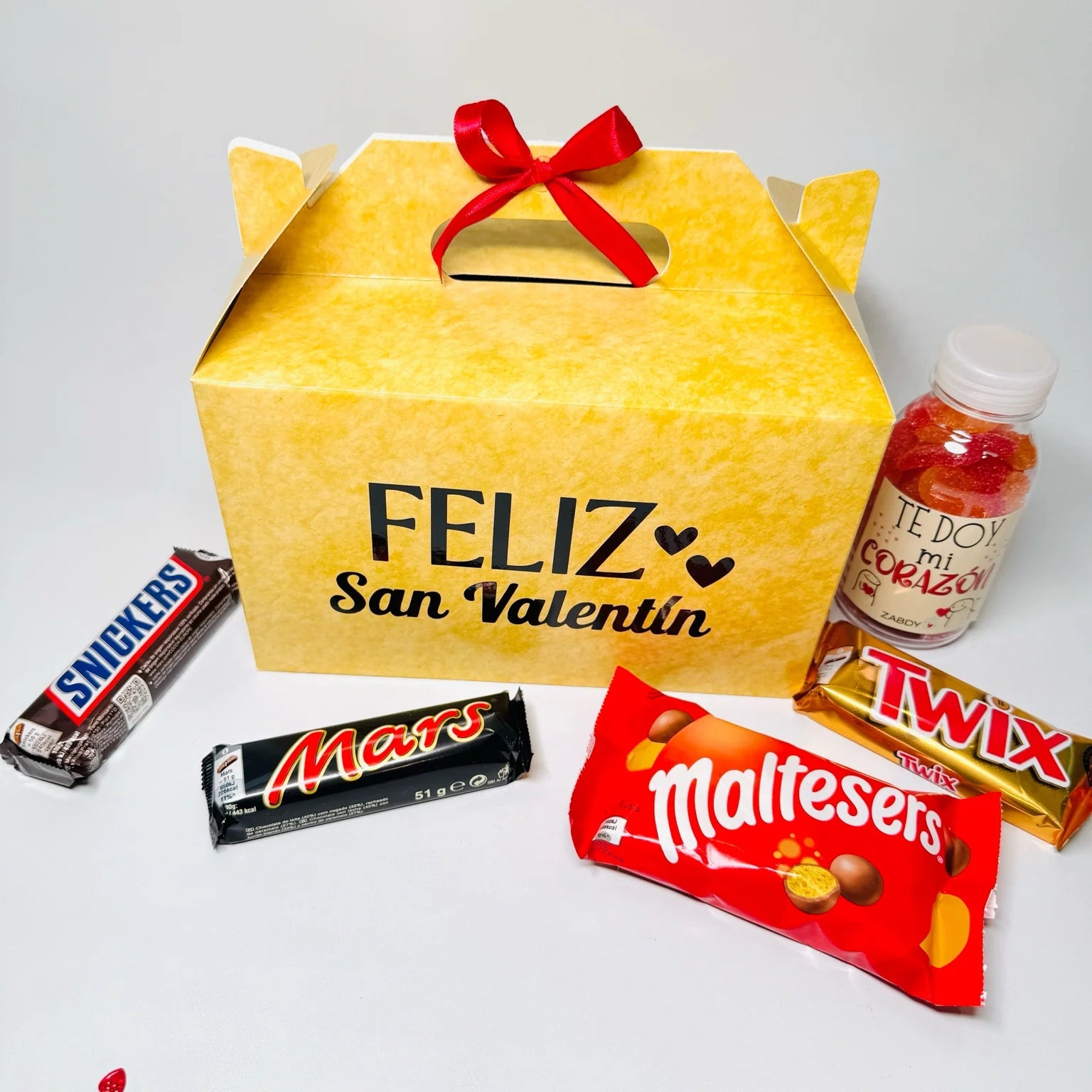 Caja Picnic Dulce San Valentín Con Mensaje Romántico