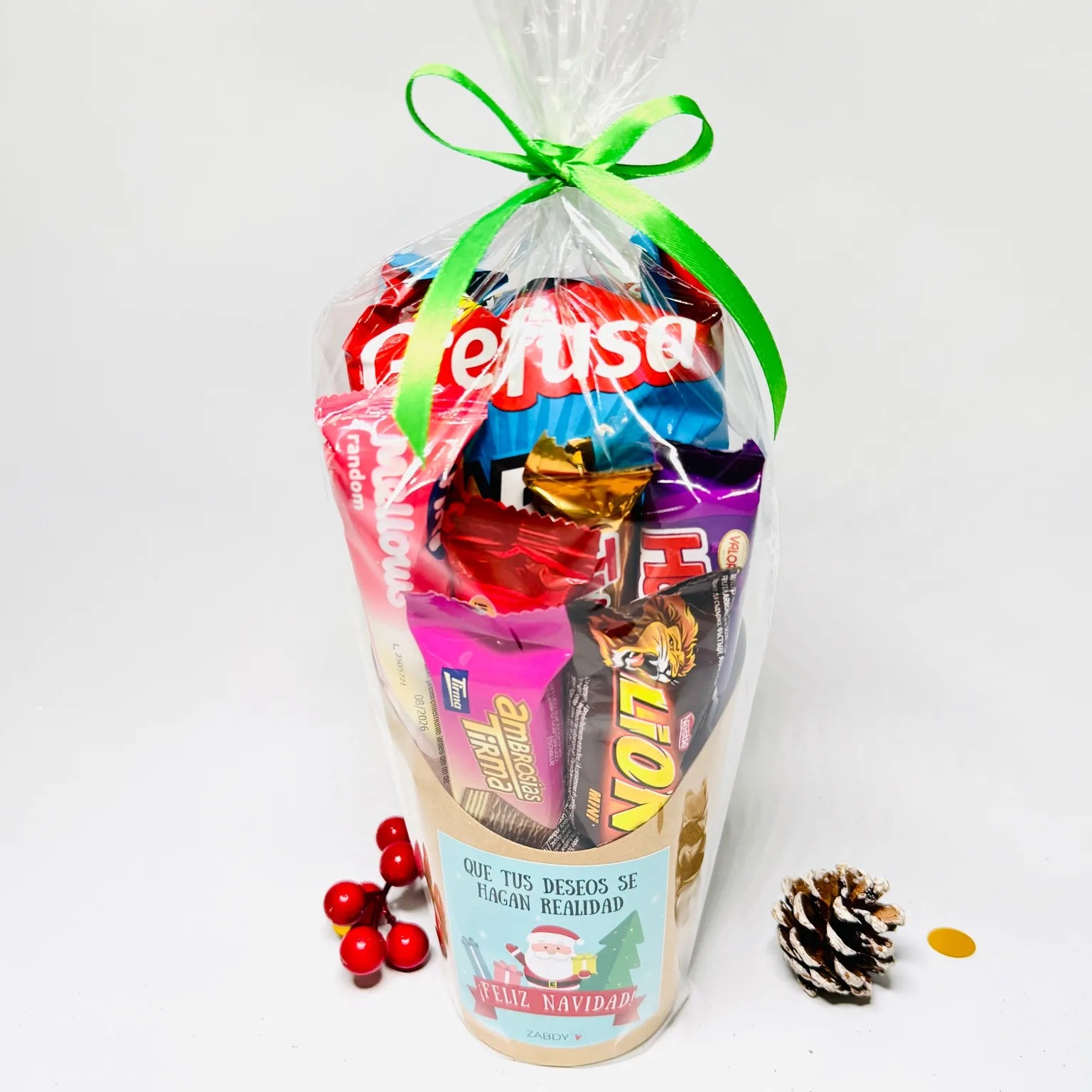 Composición de Chocolatinas y Snack – Feliz Navidad Papá Noel