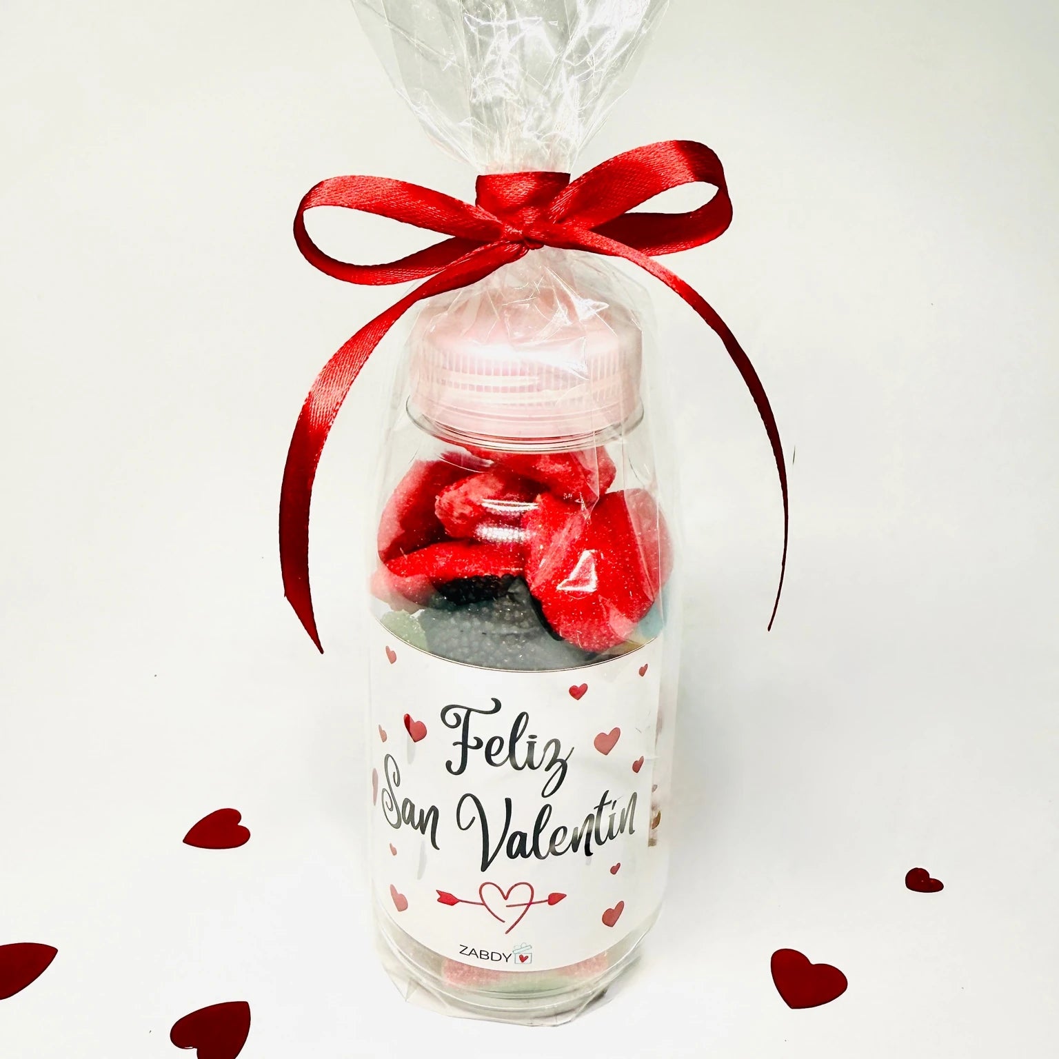 Botella De Gominolas San Valentín Con Mensaje Romántico