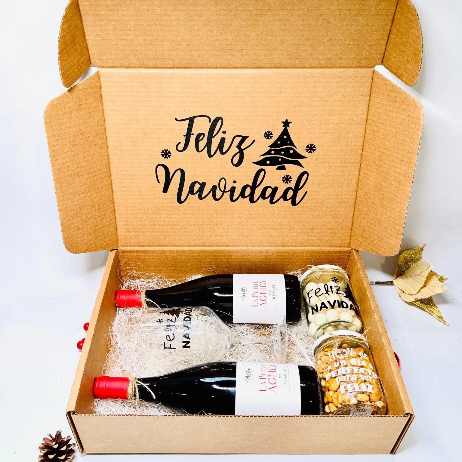 Caja Regalo Especial Con Vinos “Feliz Navidad”