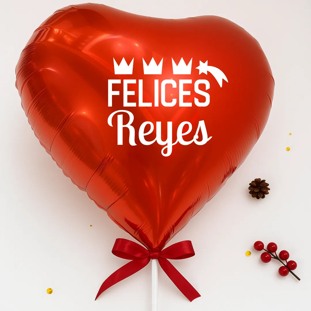 Globo Corazón “Felices Reyes”