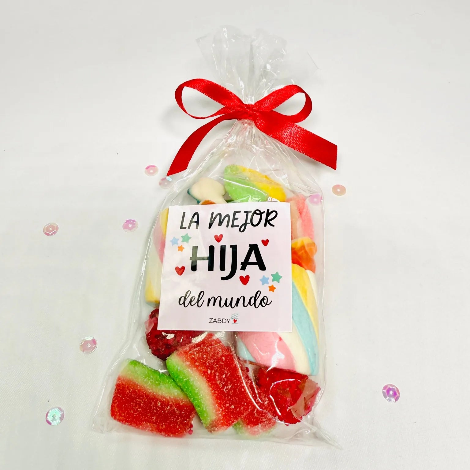 Bolsita de Gominolas y Nubes “La Mejor Hija del Mundo” – Detalle Dulce Infantil para Regalo