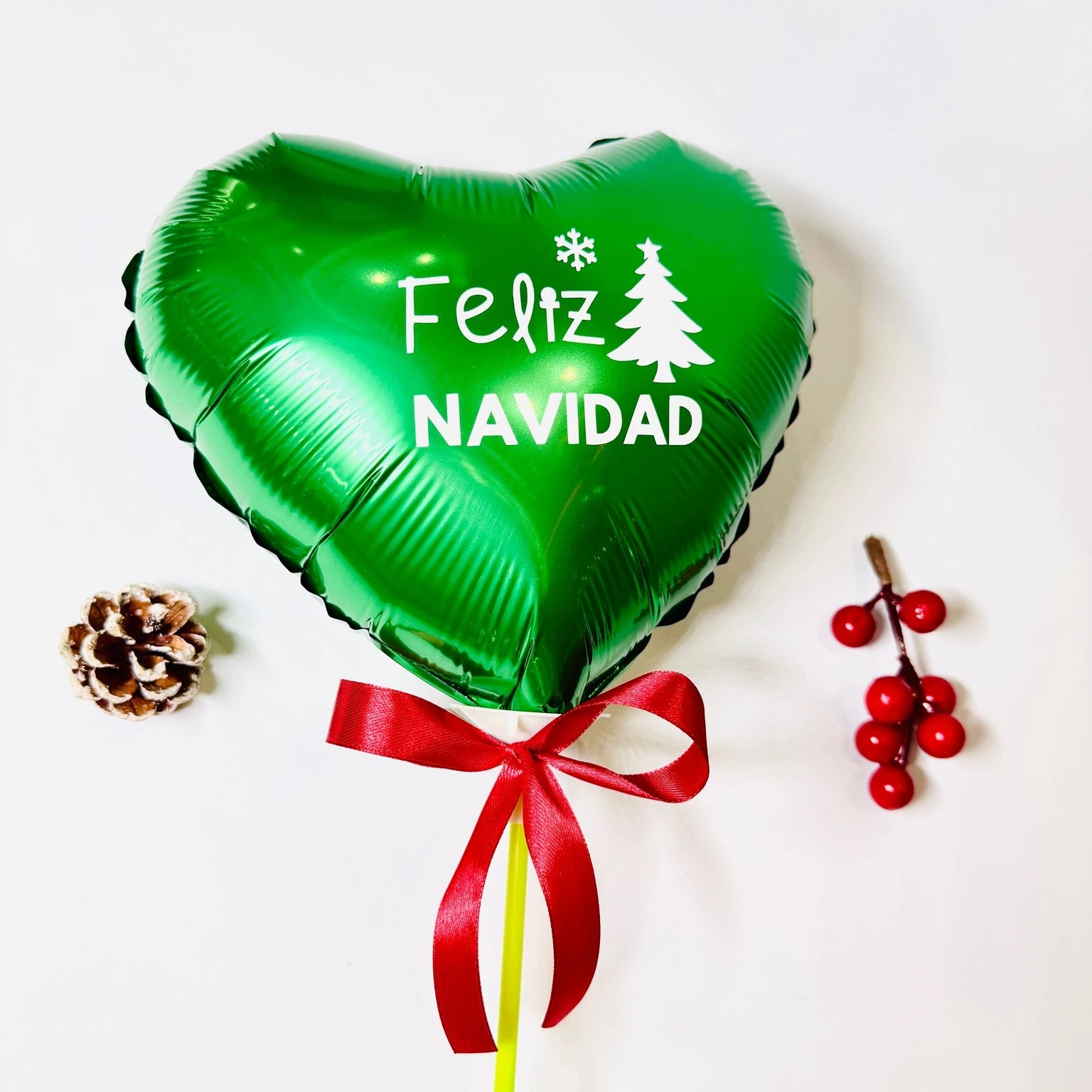 Globo Corazón De Aluminio "Feliz Navidad"