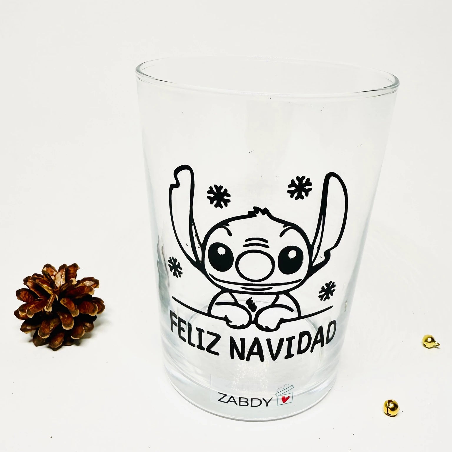Vaso Navideño Stitch “Feliz Navidad” – Regalo Original y Personalizado