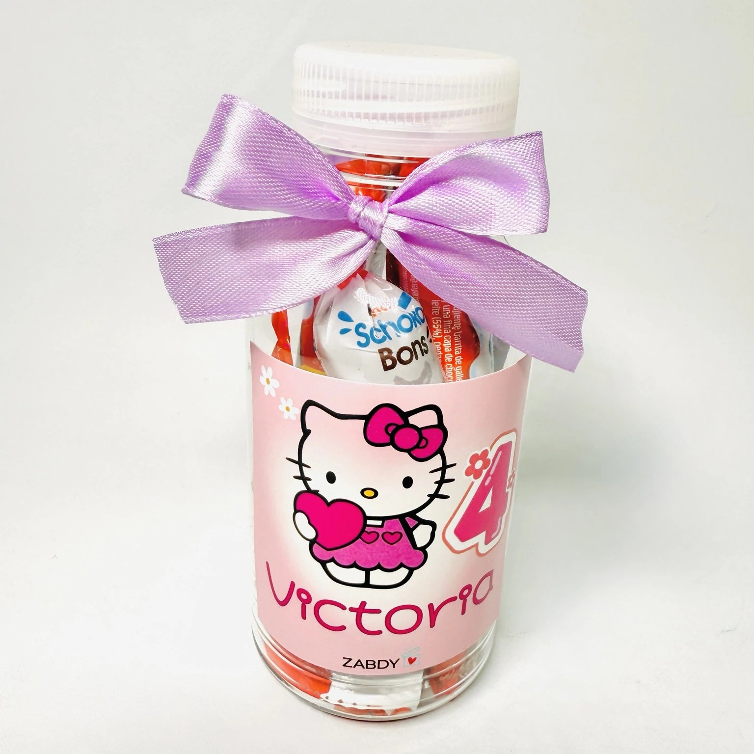 Botella con Chocolates Kinder – Detalle para Cumpleaños