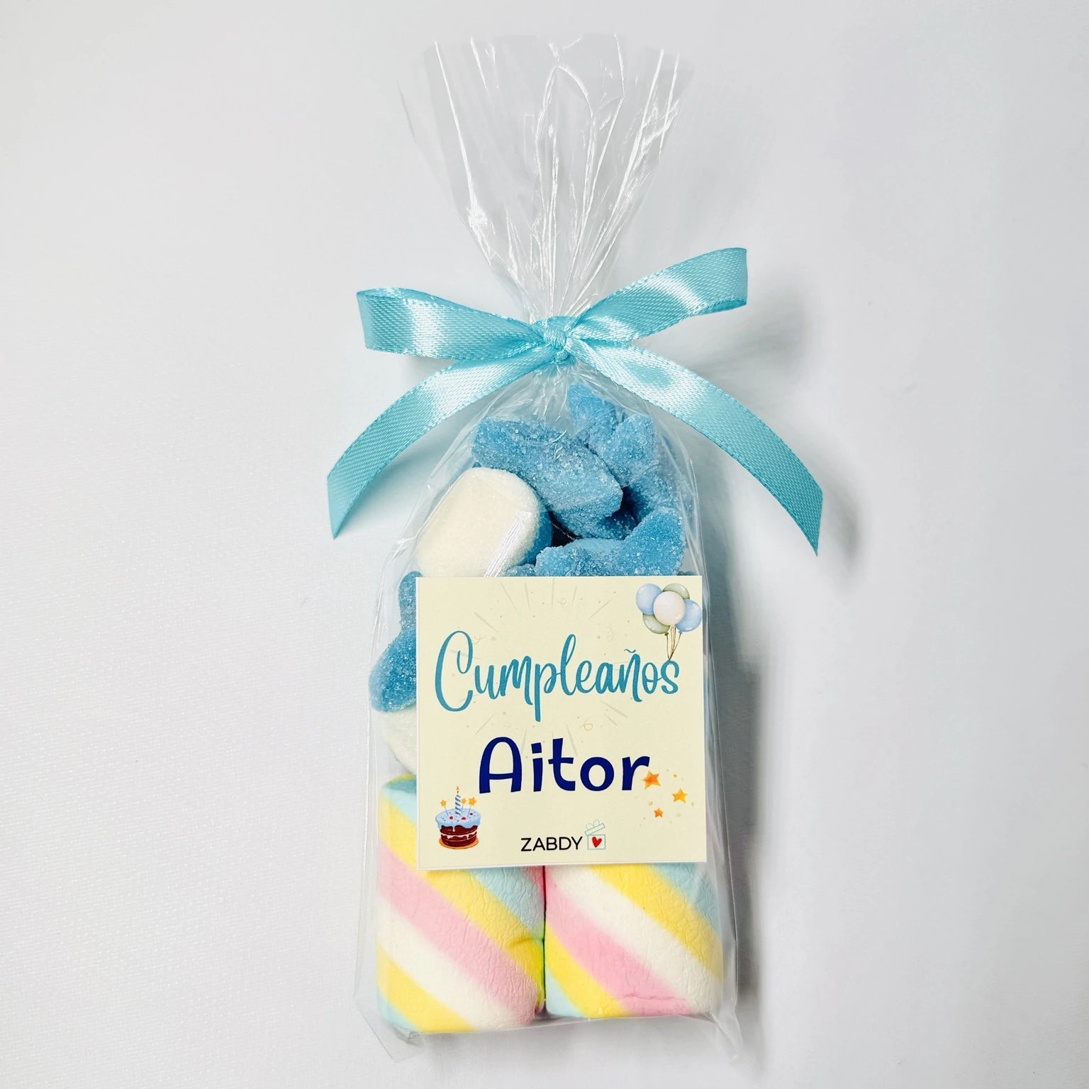 Bolsa de Gominolas y Nubes Personalizada para Cumpleaños