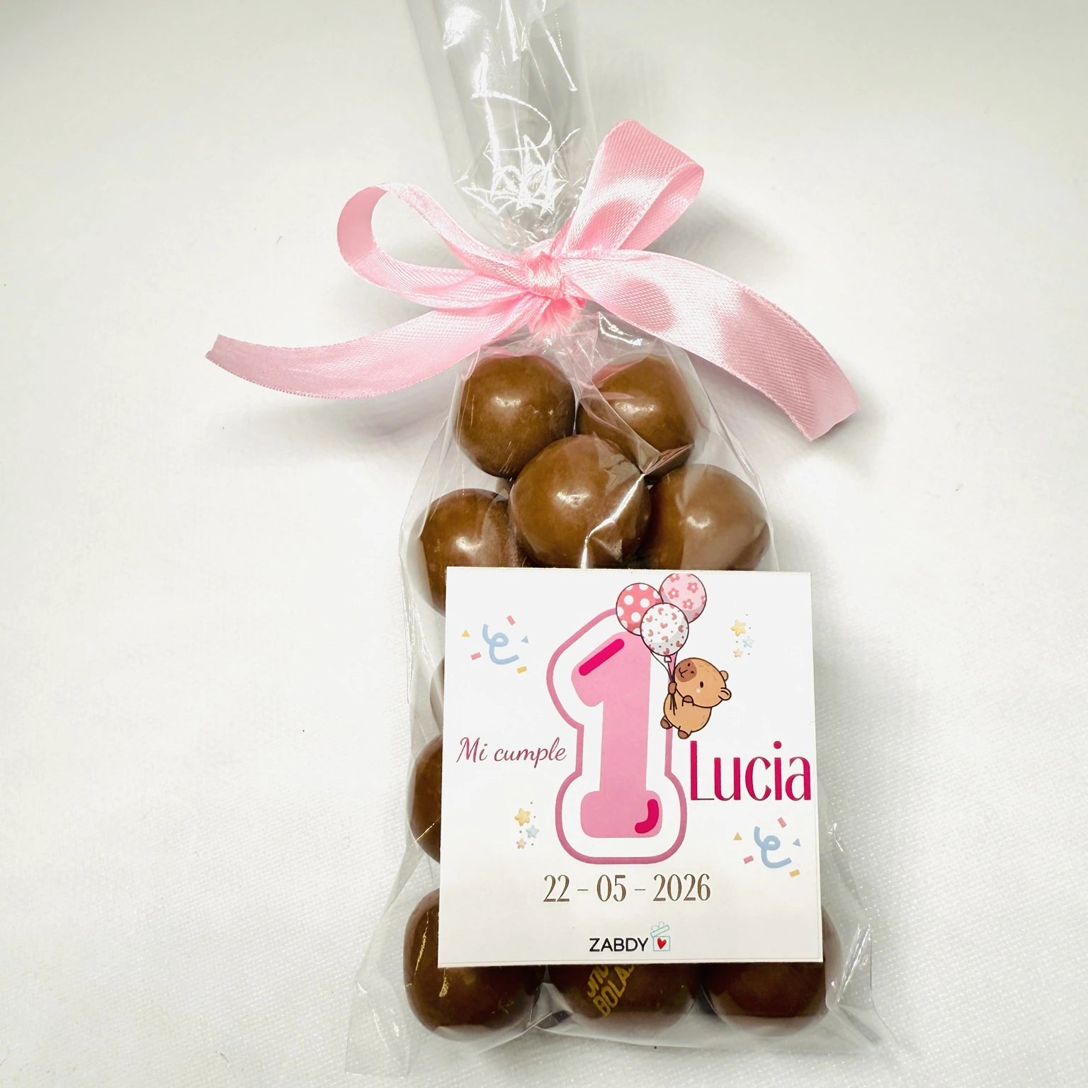 Bolsa de Bolas de Chocolate Crujientes Cumpleaños