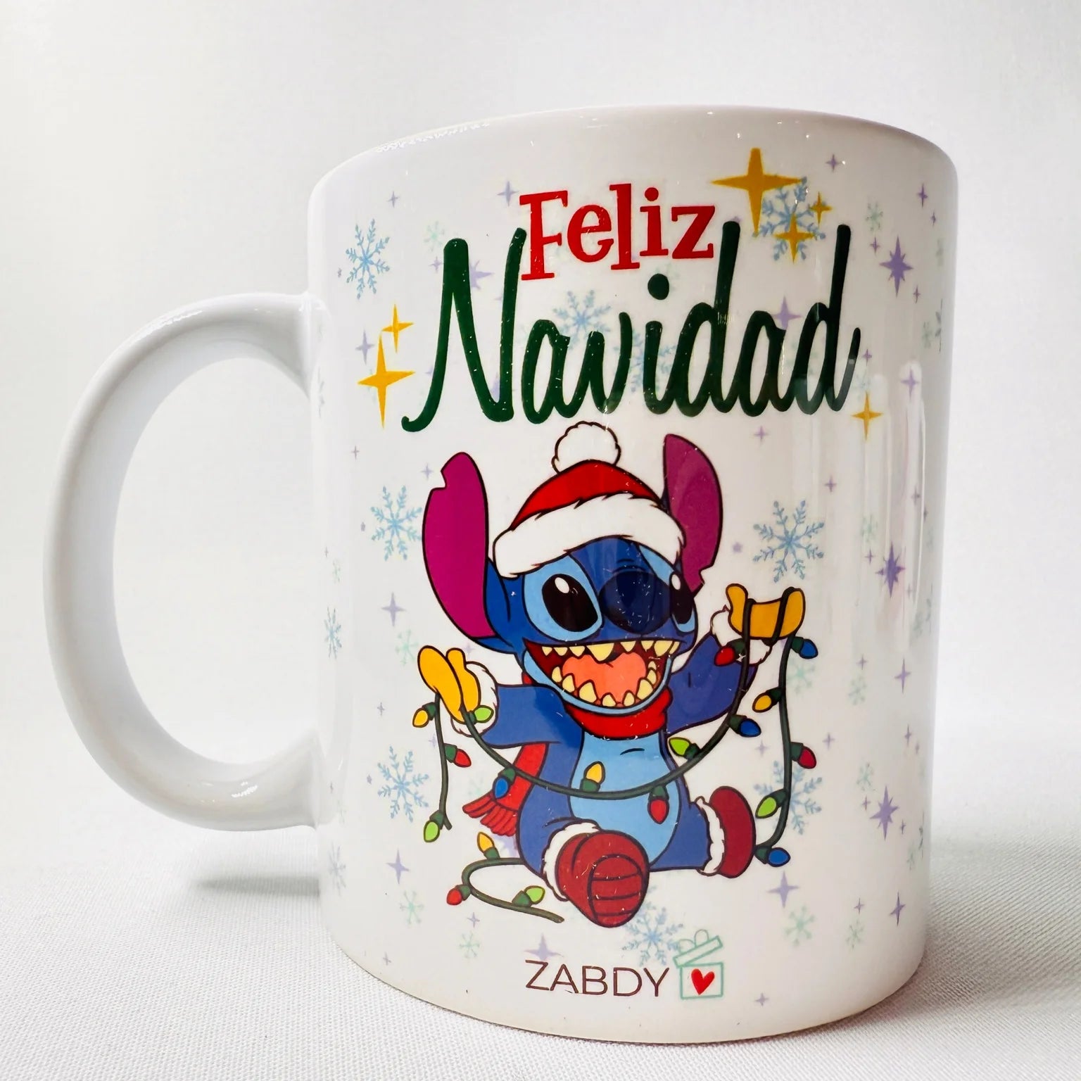 Taza Stitch Feliz Navidad – Regalo Navideño Original y Divertido
