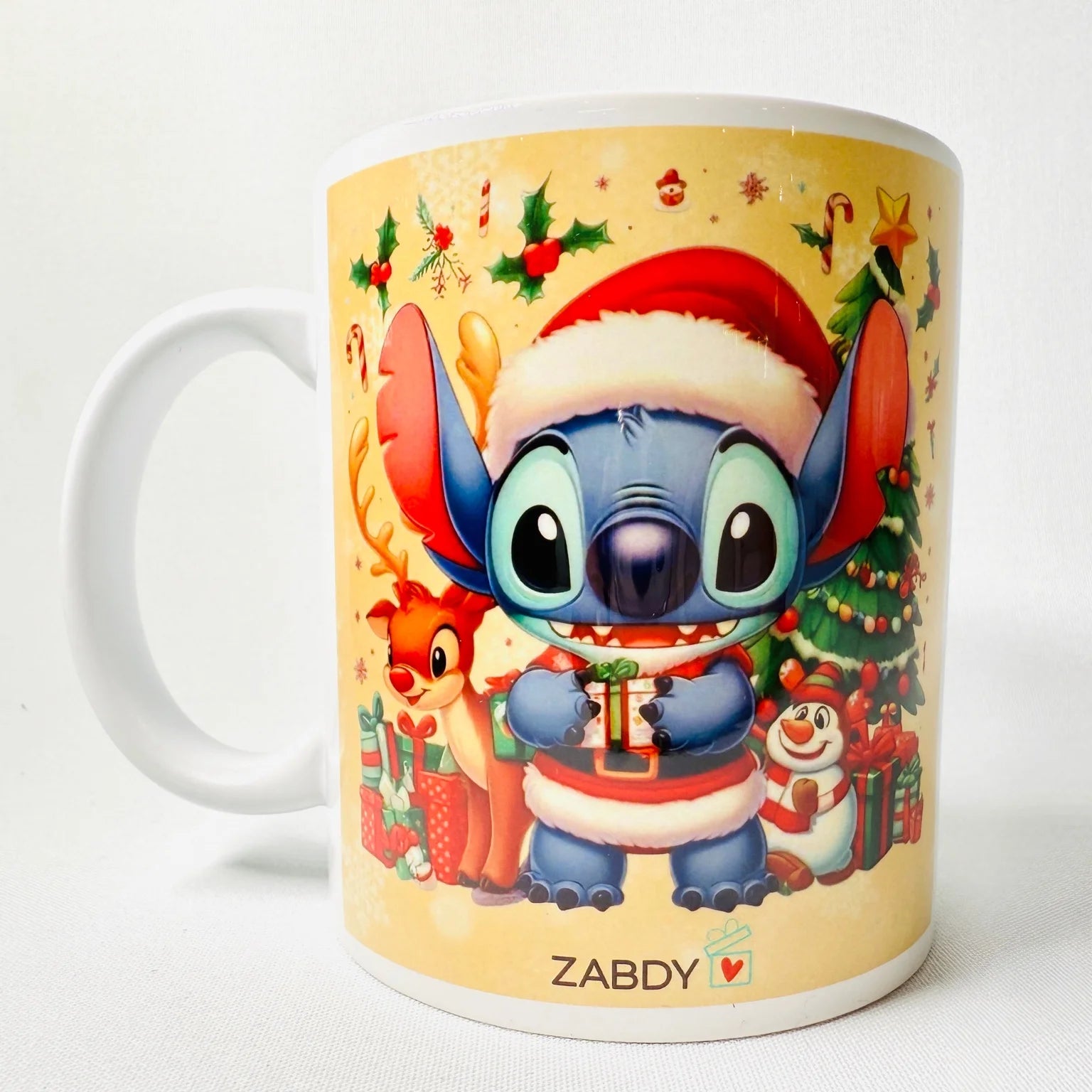 Taza Stitch Navidad – Regalo Navideño Original y Divertido