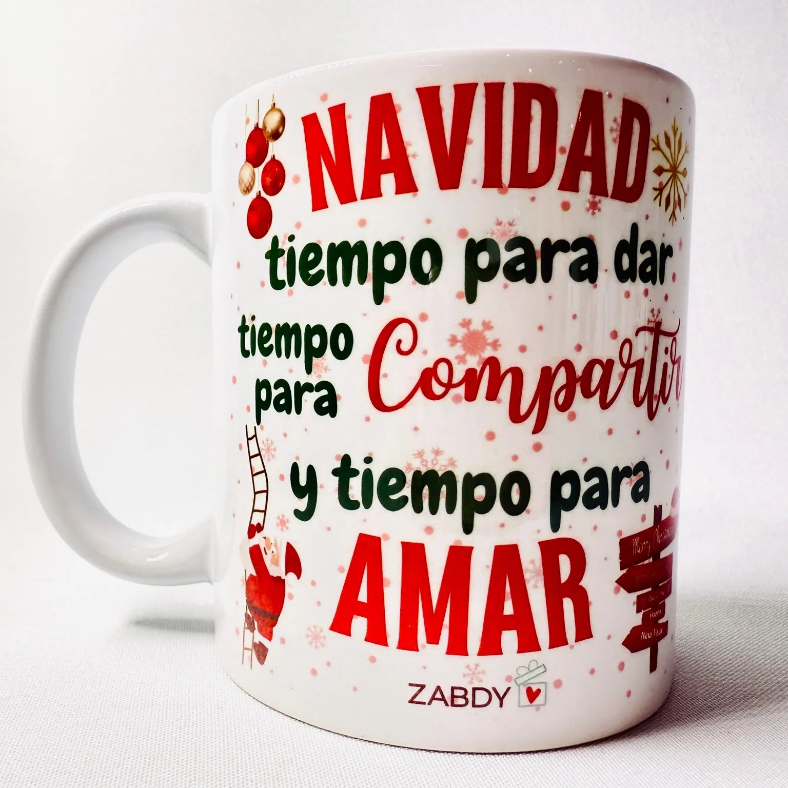 Taza Navideña con Mensaje Inspirador