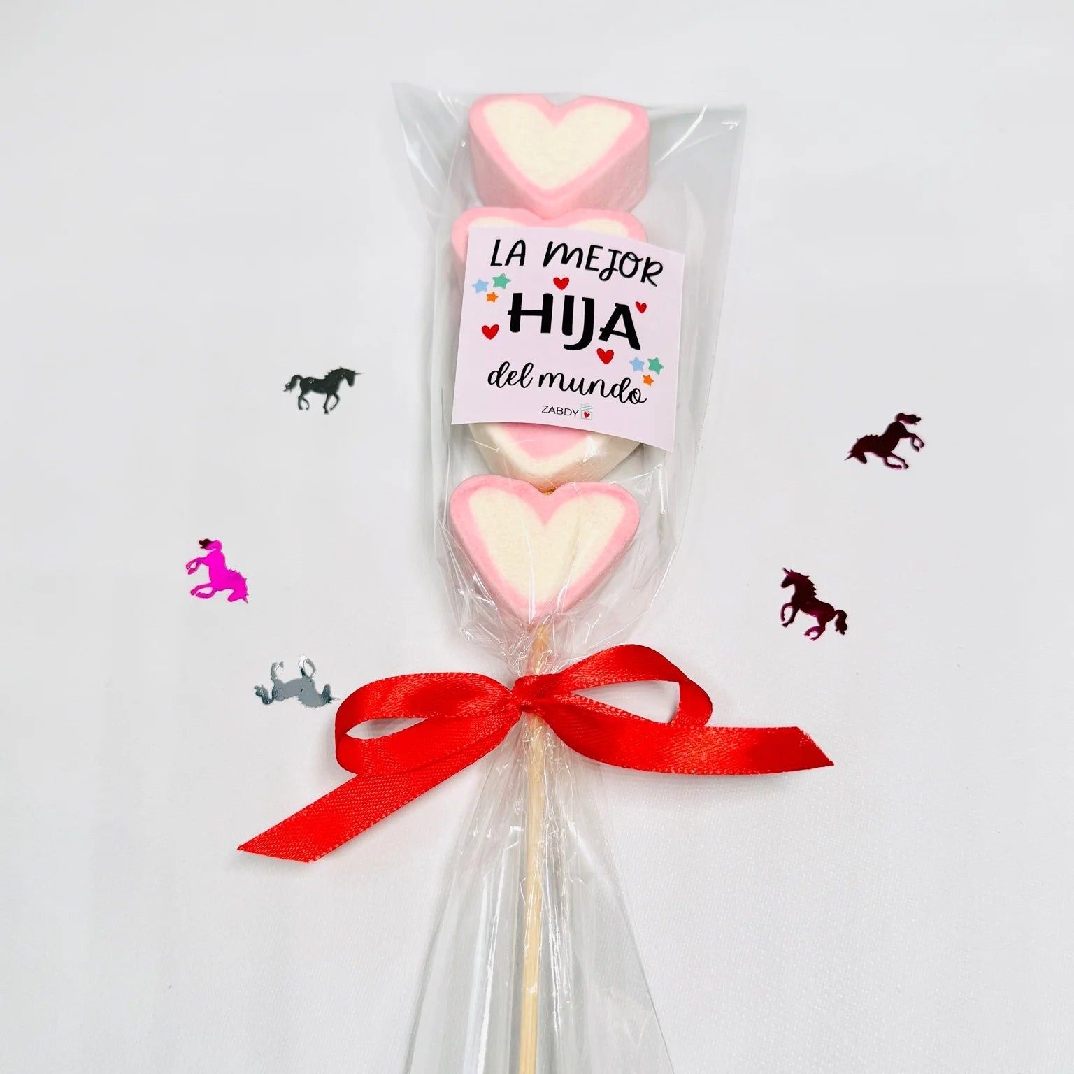 Brocheta de Nubes Corazón – “La Mejor Hija del Mundo”