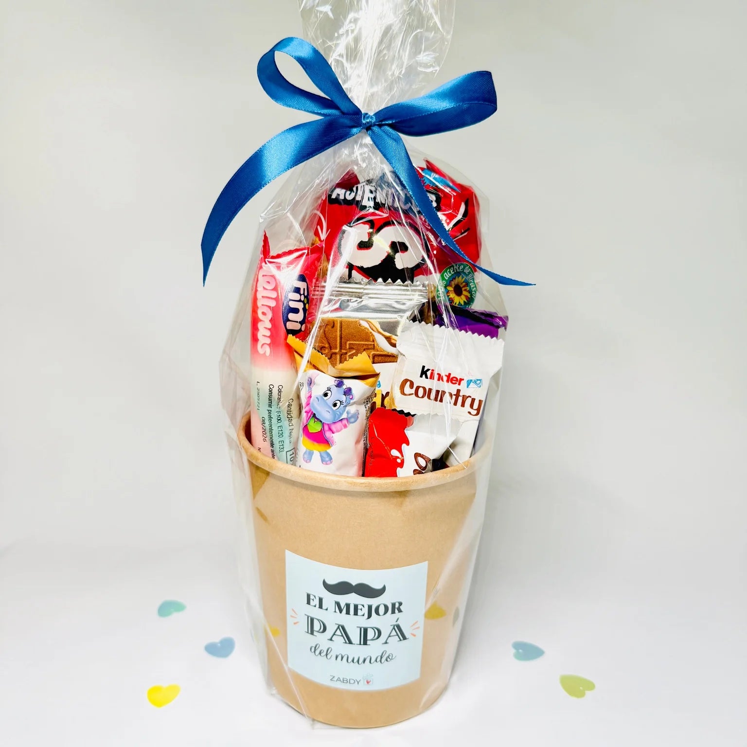 Tarro “El Mejor Papá Del Mundo” Con Dulces Y Snacks
