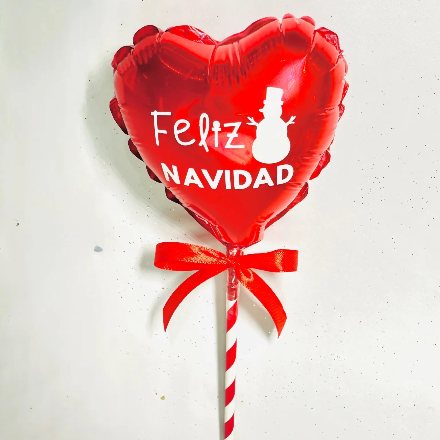 Globo mini corazón “Feliz Navidad” · Ideal para detalles y regalos navideños
