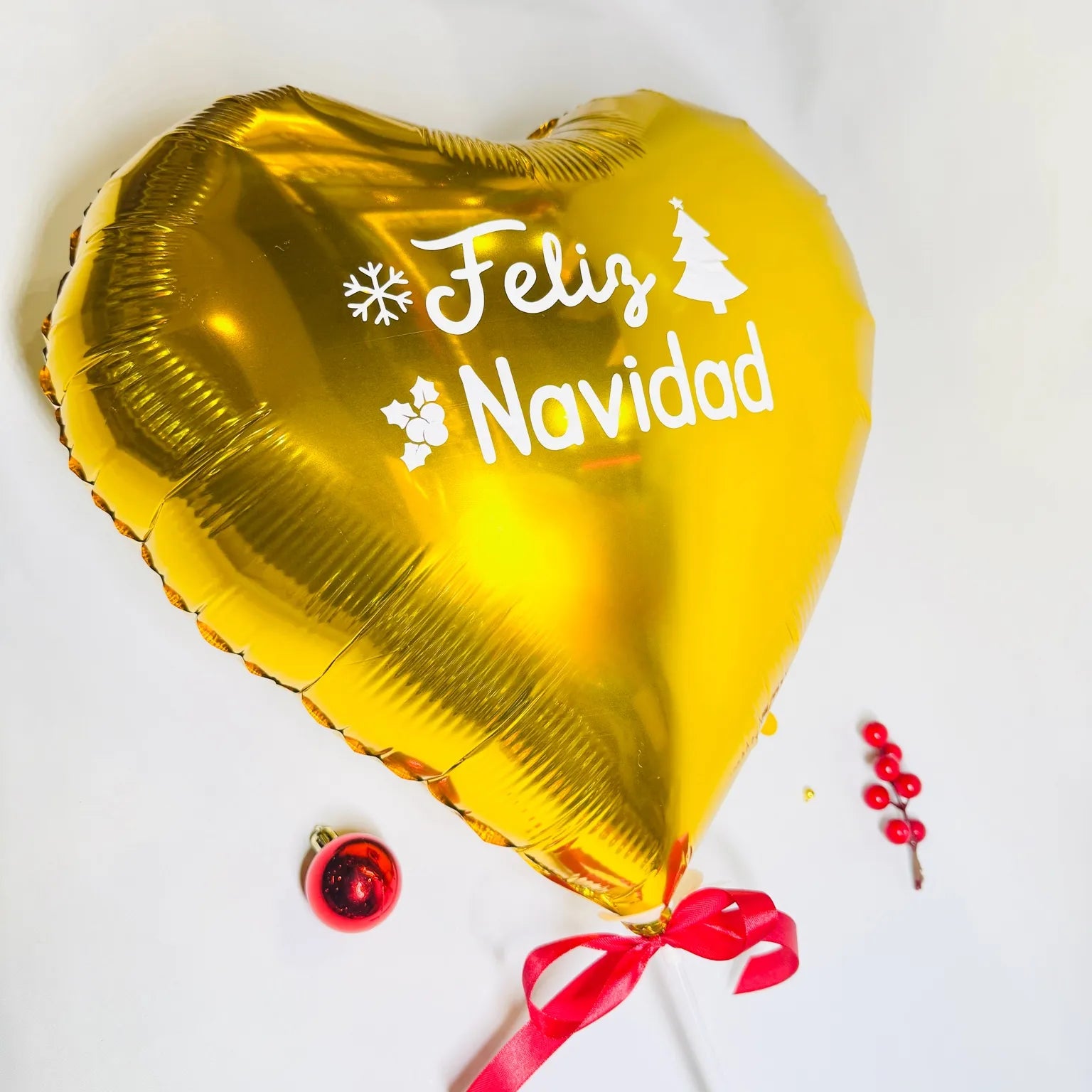 Globo Corazón “Feliz Navidad”