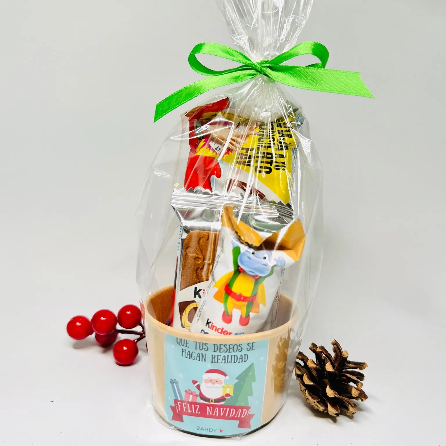 Mini Tarro Kraft Navideño