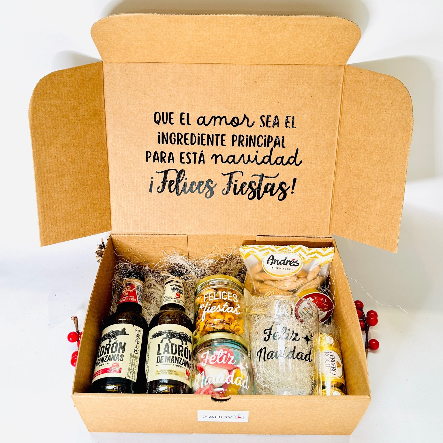 Caja Regalo Navideño con Vaso Personalizado – Regalo Original