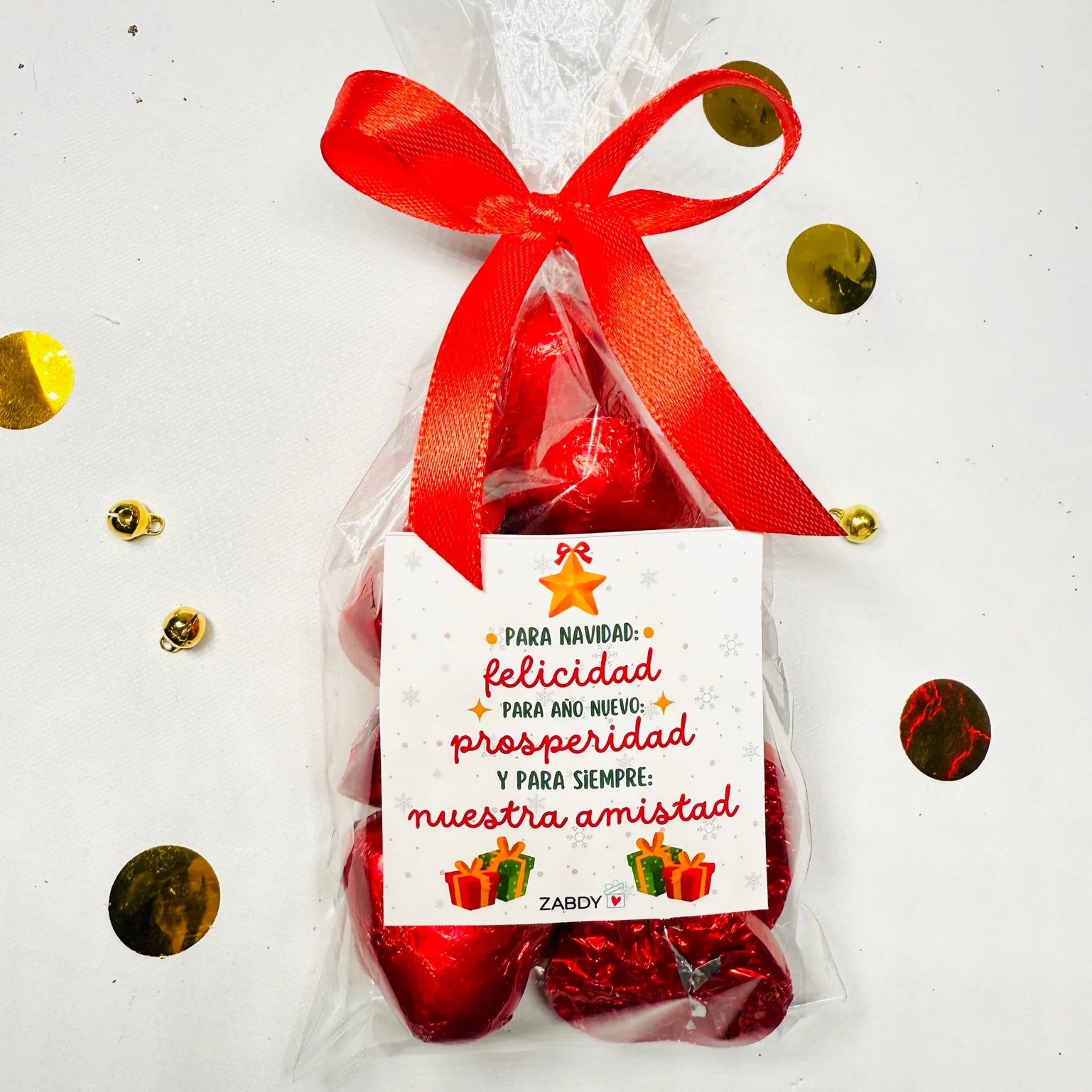 Bolsa Bombones Corazón Amistad Navidad