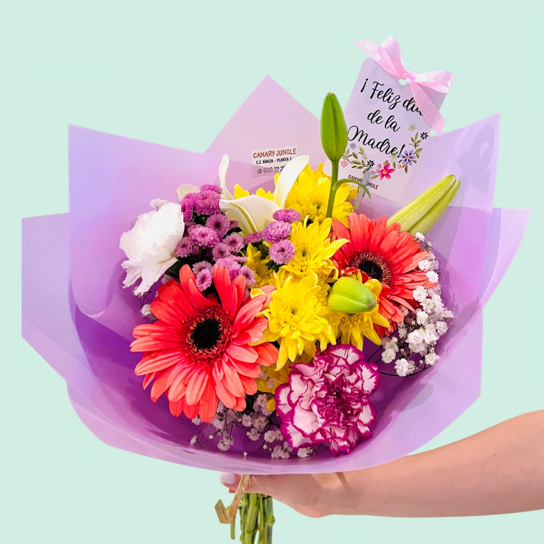 Ramo Variado de Flores Frescas con Tarjeta – Especial Día de la Madre