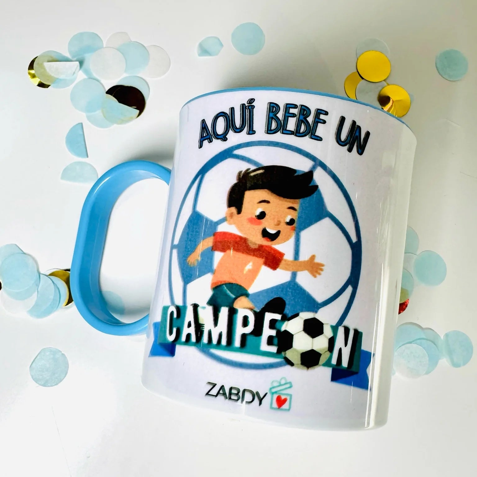 Taza Infantil "Aquí Bebe Un Campeón"