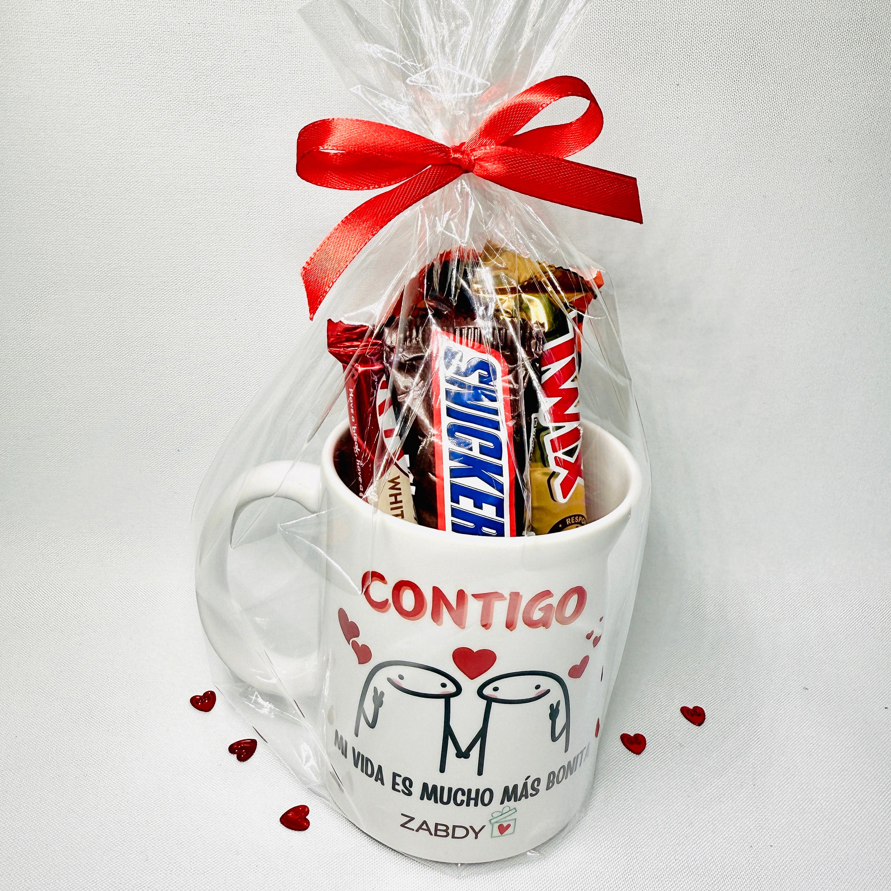 Taza Dulce Contigo Mi Vida Es Más Bonita