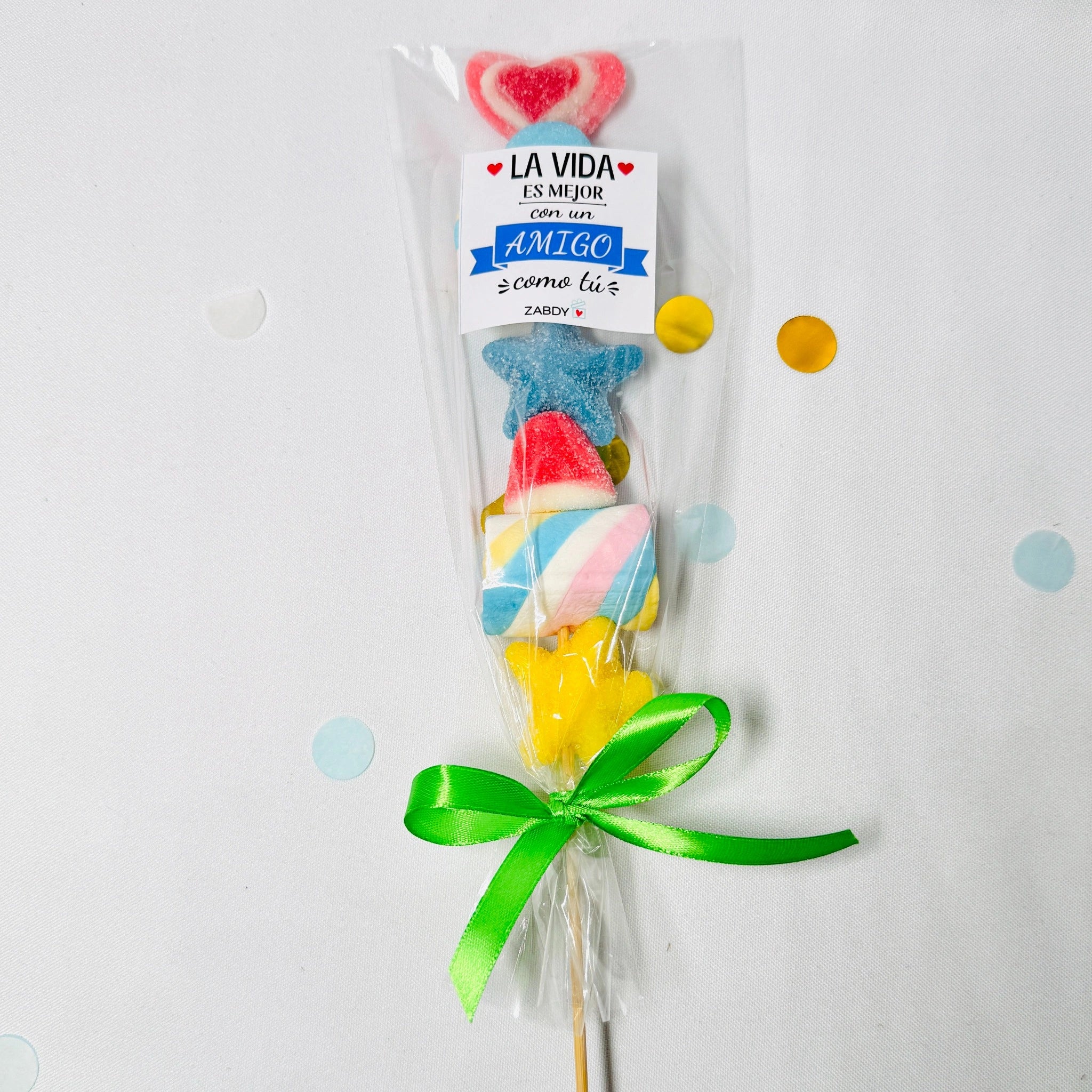 Brocheta De Gominolas “La Vida Es Mejor Con Un Amigo Como Tú”