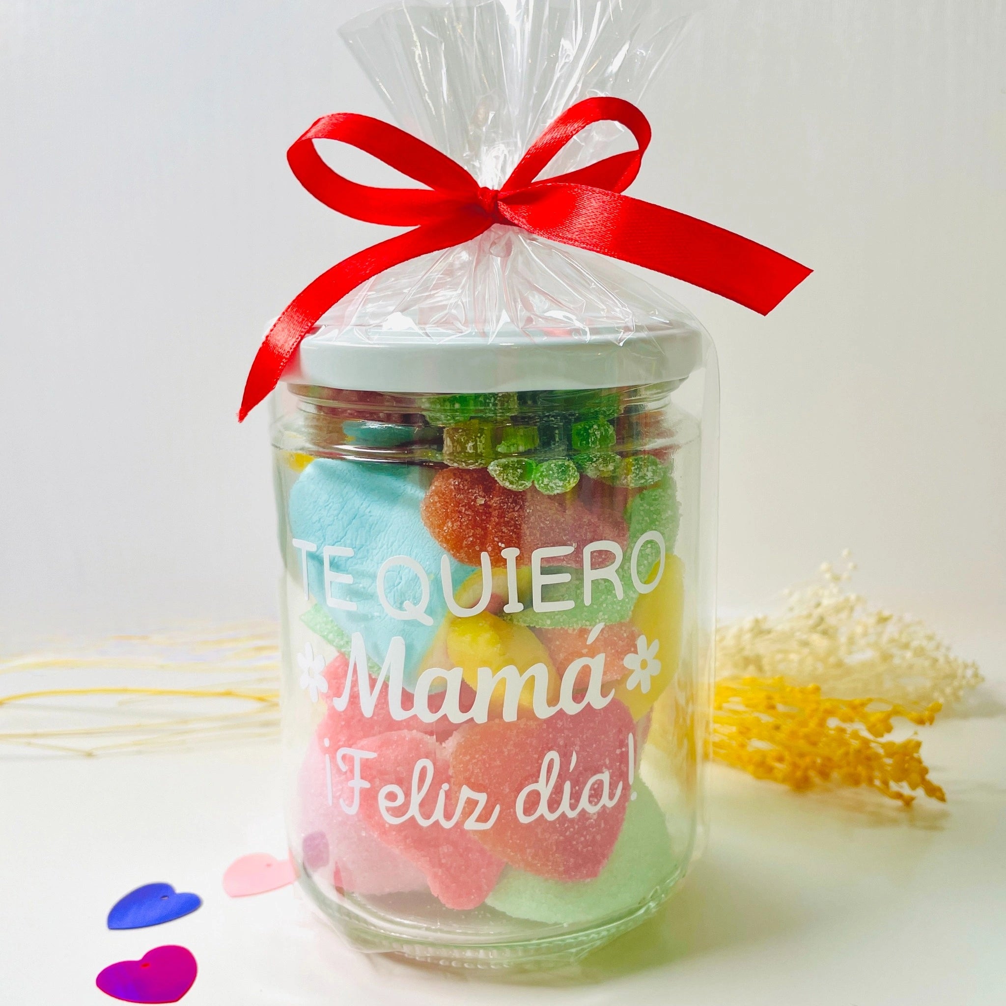 Bote Grande De Gominolas “Te Quiero Mamá ¡Feliz Día!”